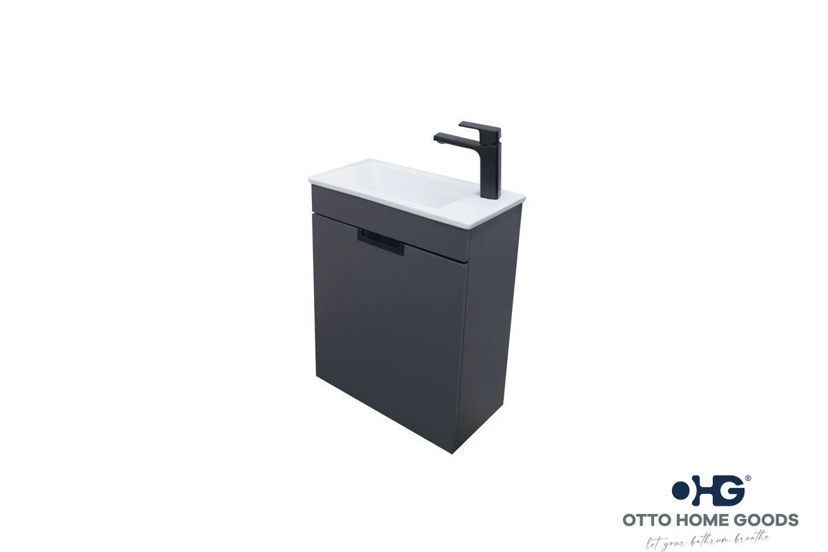 Luca 20" Pepper Wall Mount Bathroom Vanity with Integrated Sink