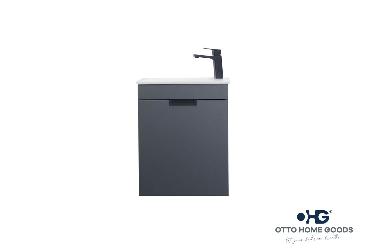 Luca 20" Pepper Wall Mount Bathroom Vanity with Integrated Sink