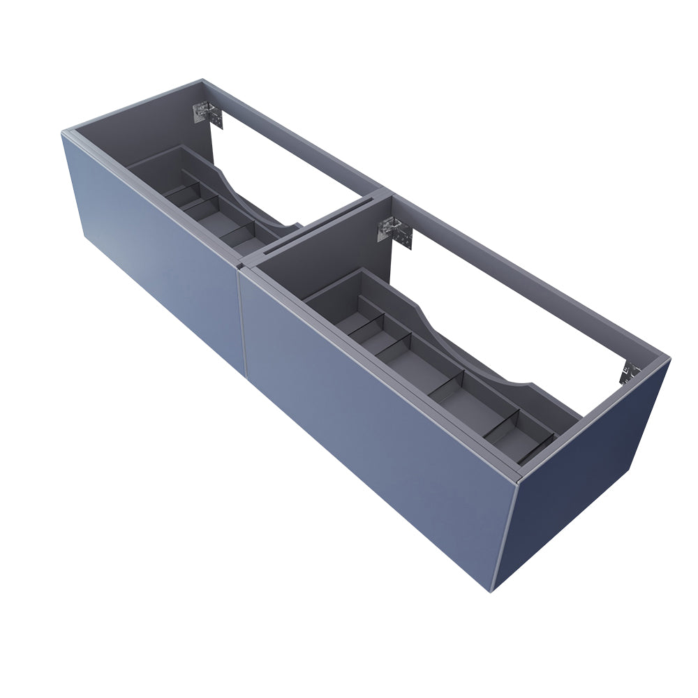 Vitri 72" Double Sink Wall Hung Bathroom Vanity Cabinet