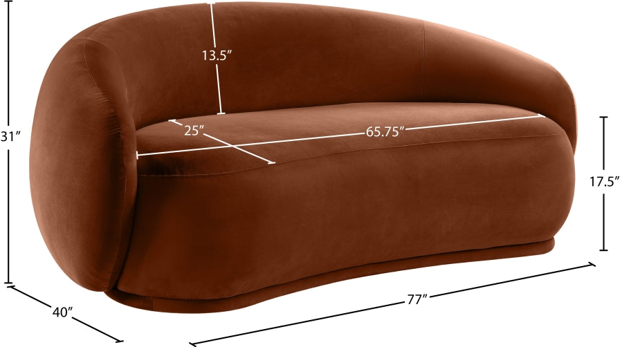 Emery 77" Velvet Upholstered Loveseat