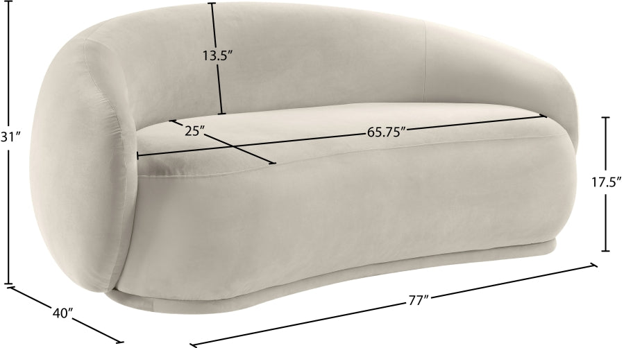 Emery 77" Velvet Upholstered Loveseat