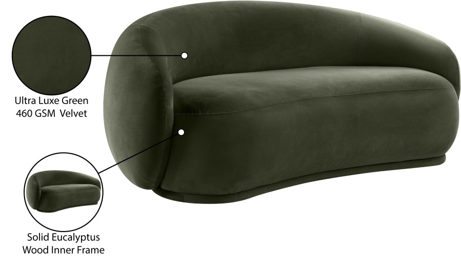 Emery 77" Velvet Upholstered Loveseat