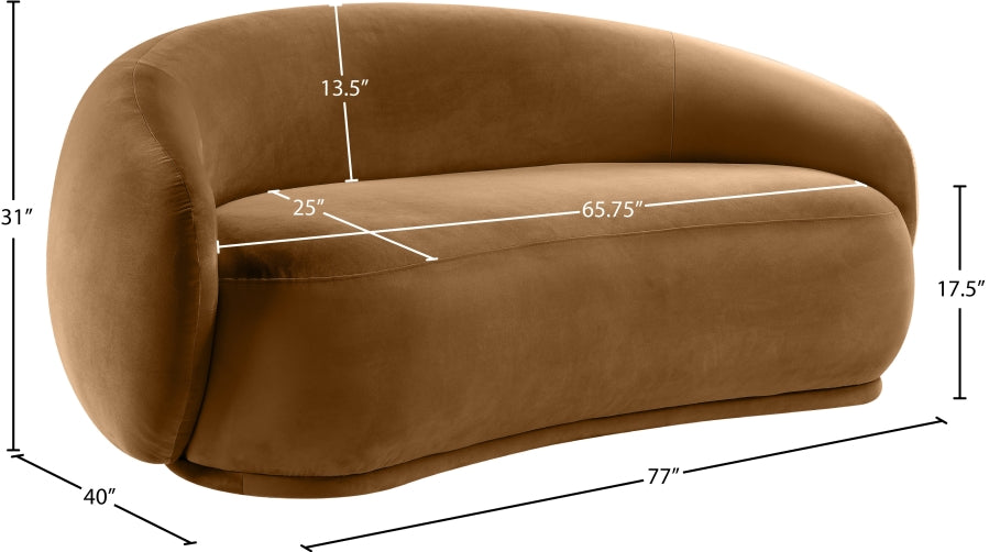 Emery 77" Velvet Upholstered Loveseat