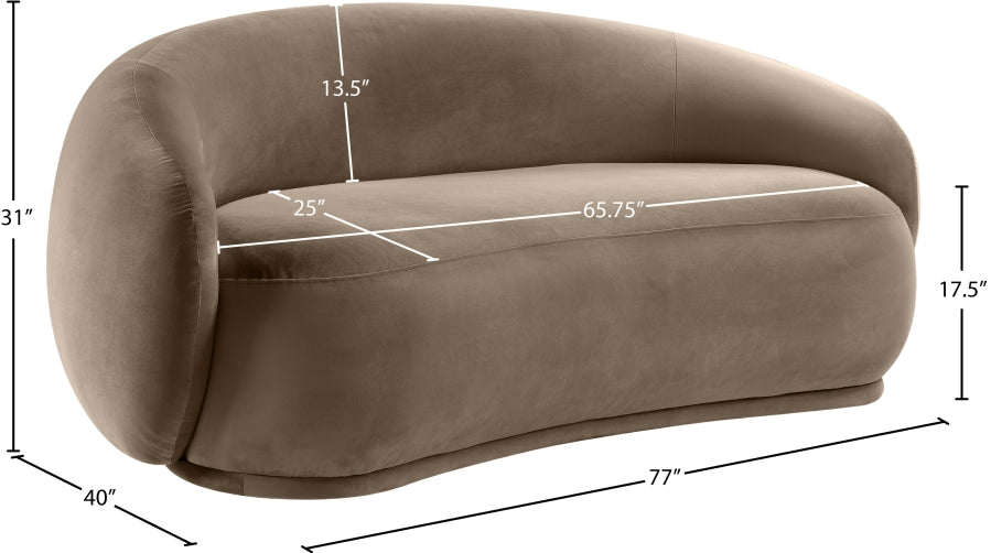 Emery 77" Velvet Upholstered Loveseat