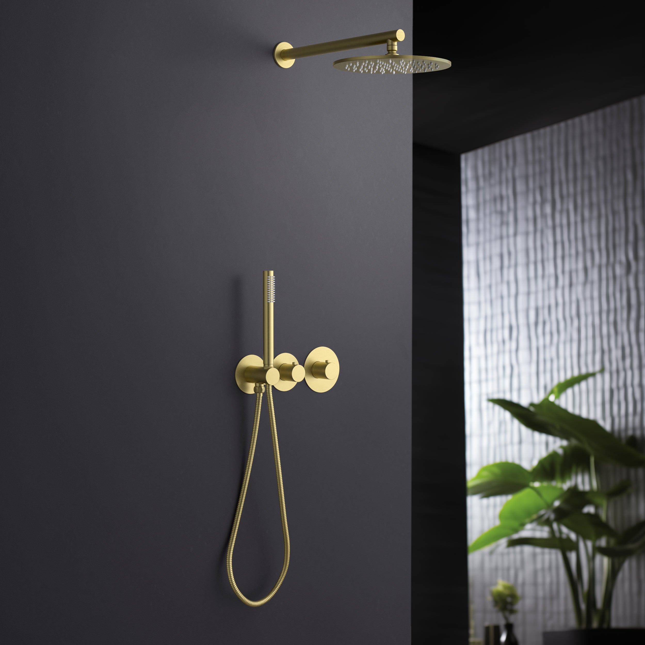 Halo 2 Way Thermostatic Shower System With Rough-in Valve