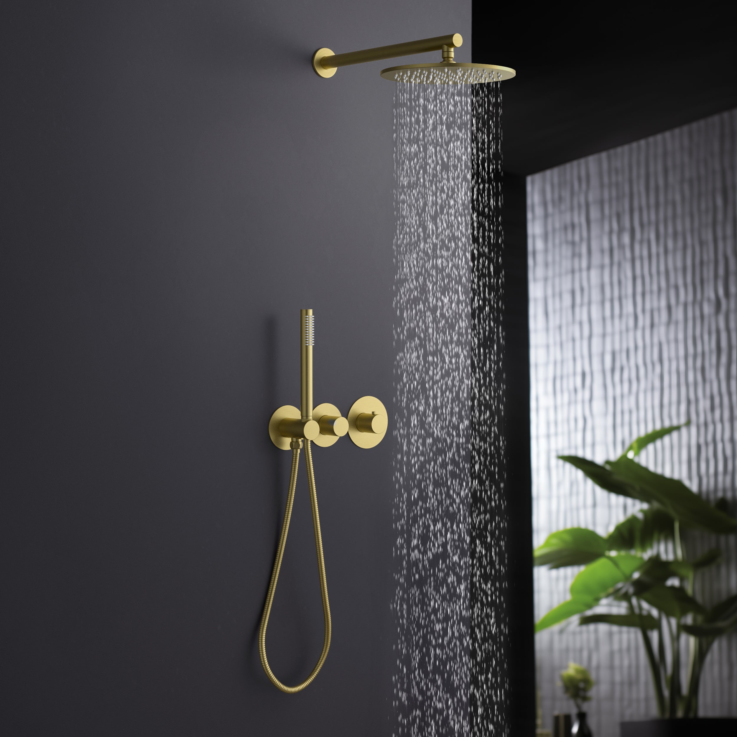Halo 2 Way Thermostatic Shower System With Rough-in Valve