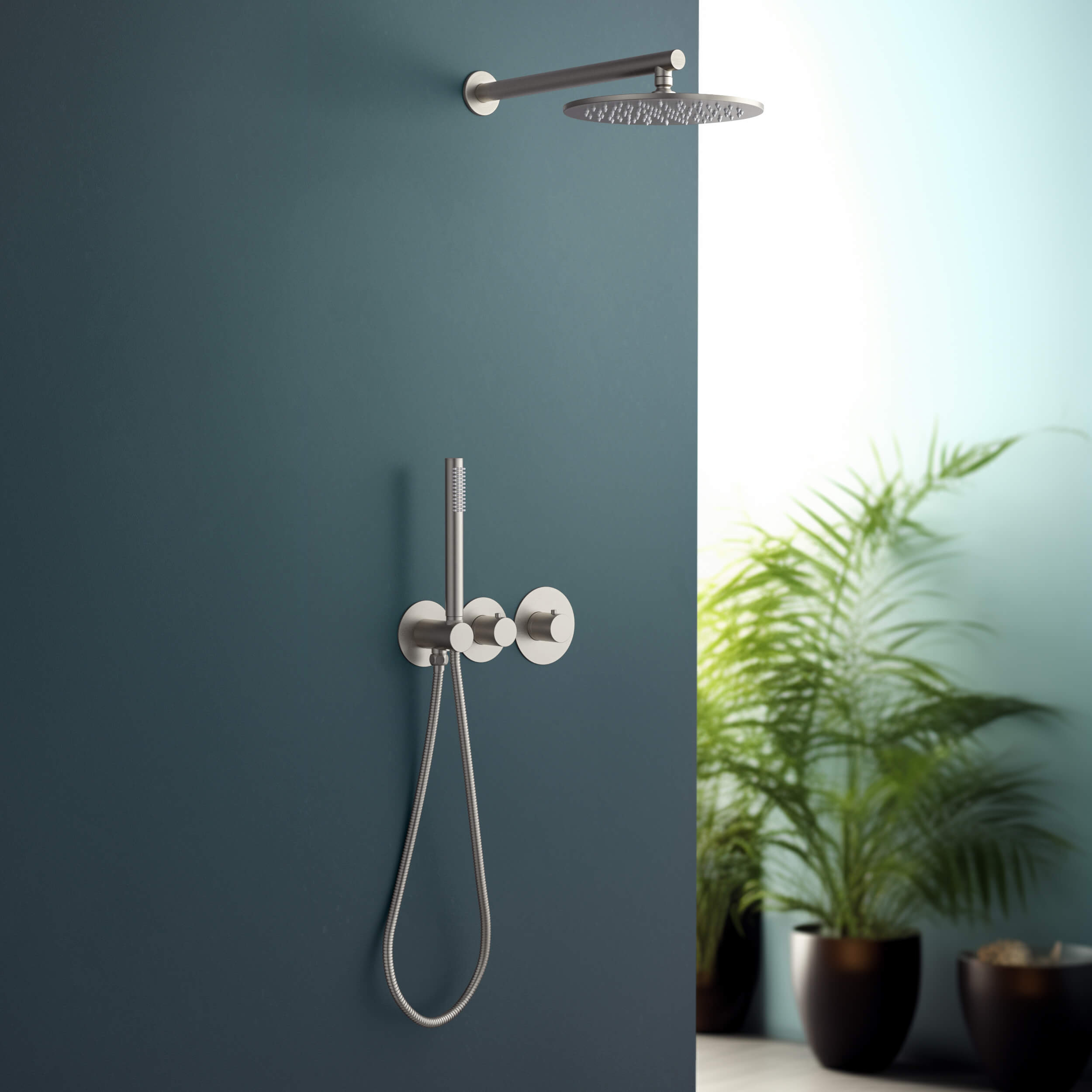 Halo 2 Way Thermostatic Shower System With Rough-in Valve