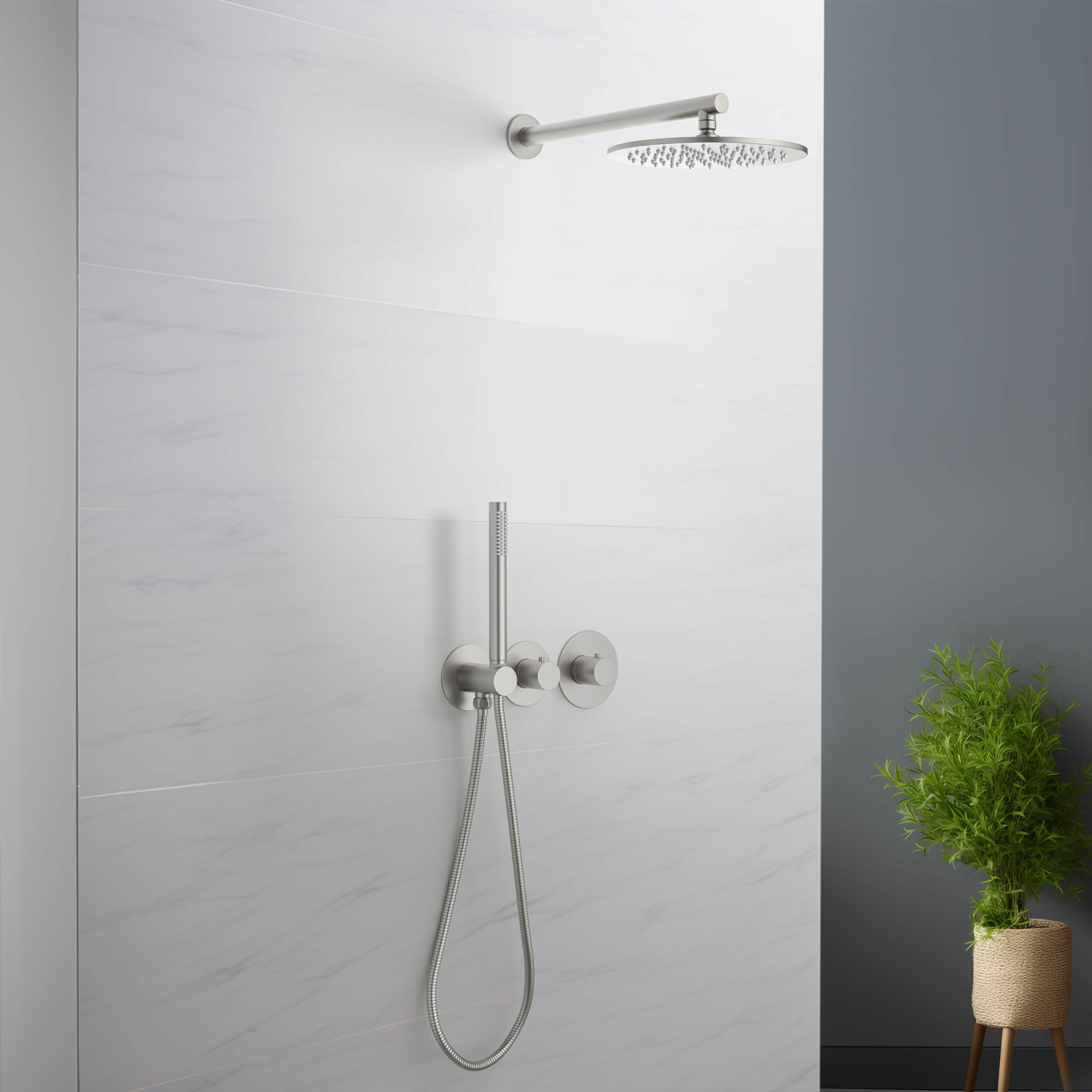 Halo 2 Way Thermostatic Shower System With Rough-in Valve