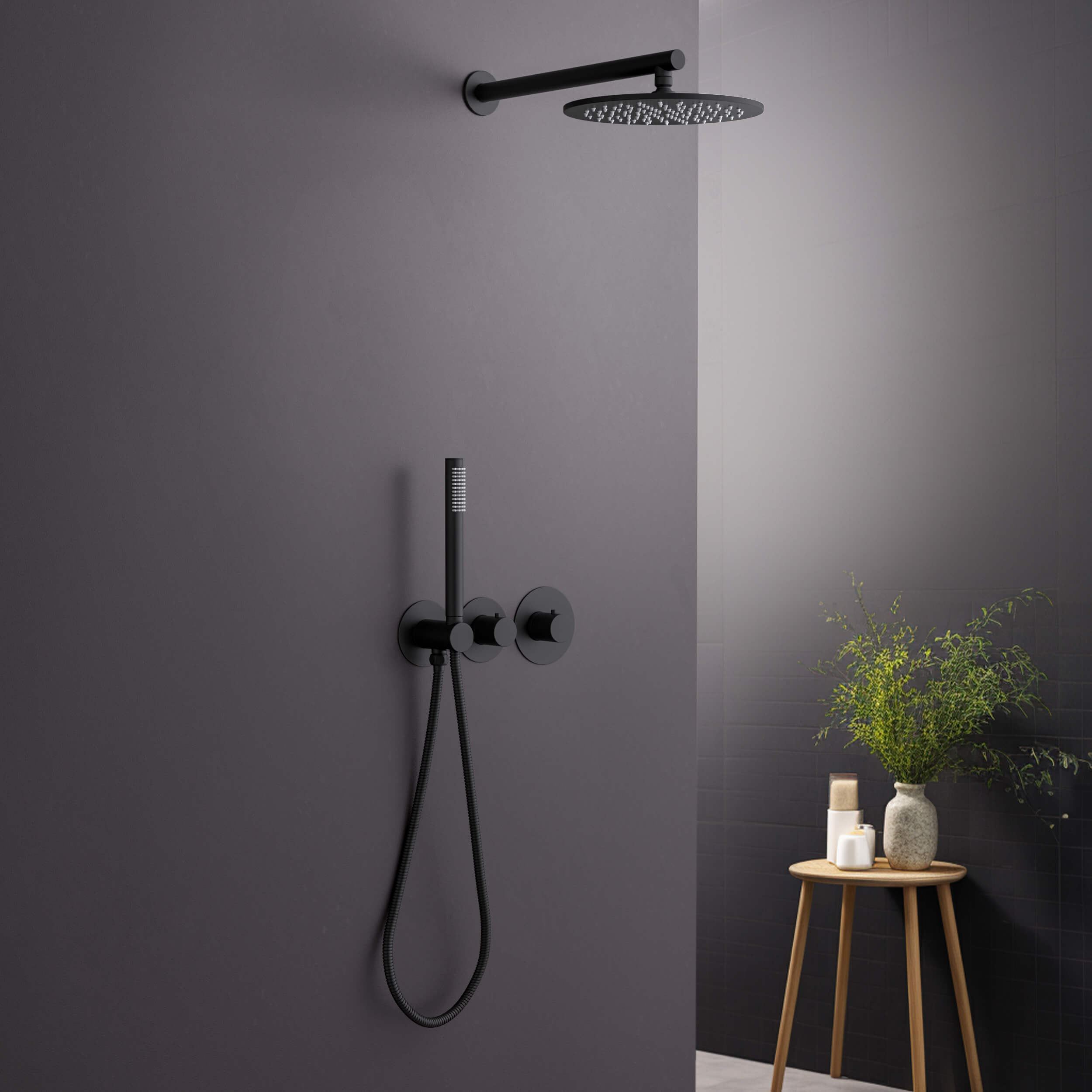Halo 2 Way Thermostatic Shower System With Rough-in Valve