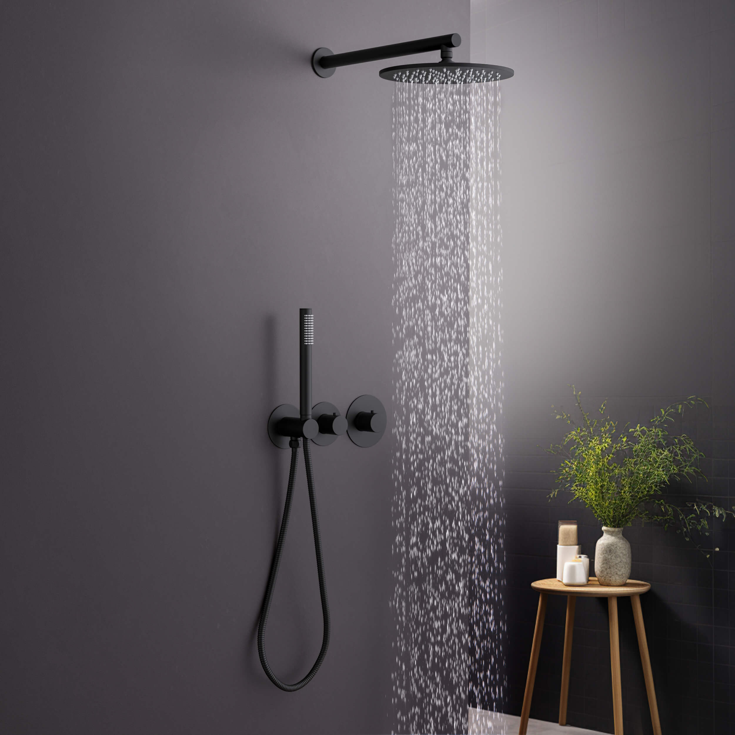 Halo 2 Way Thermostatic Shower System With Rough-in Valve