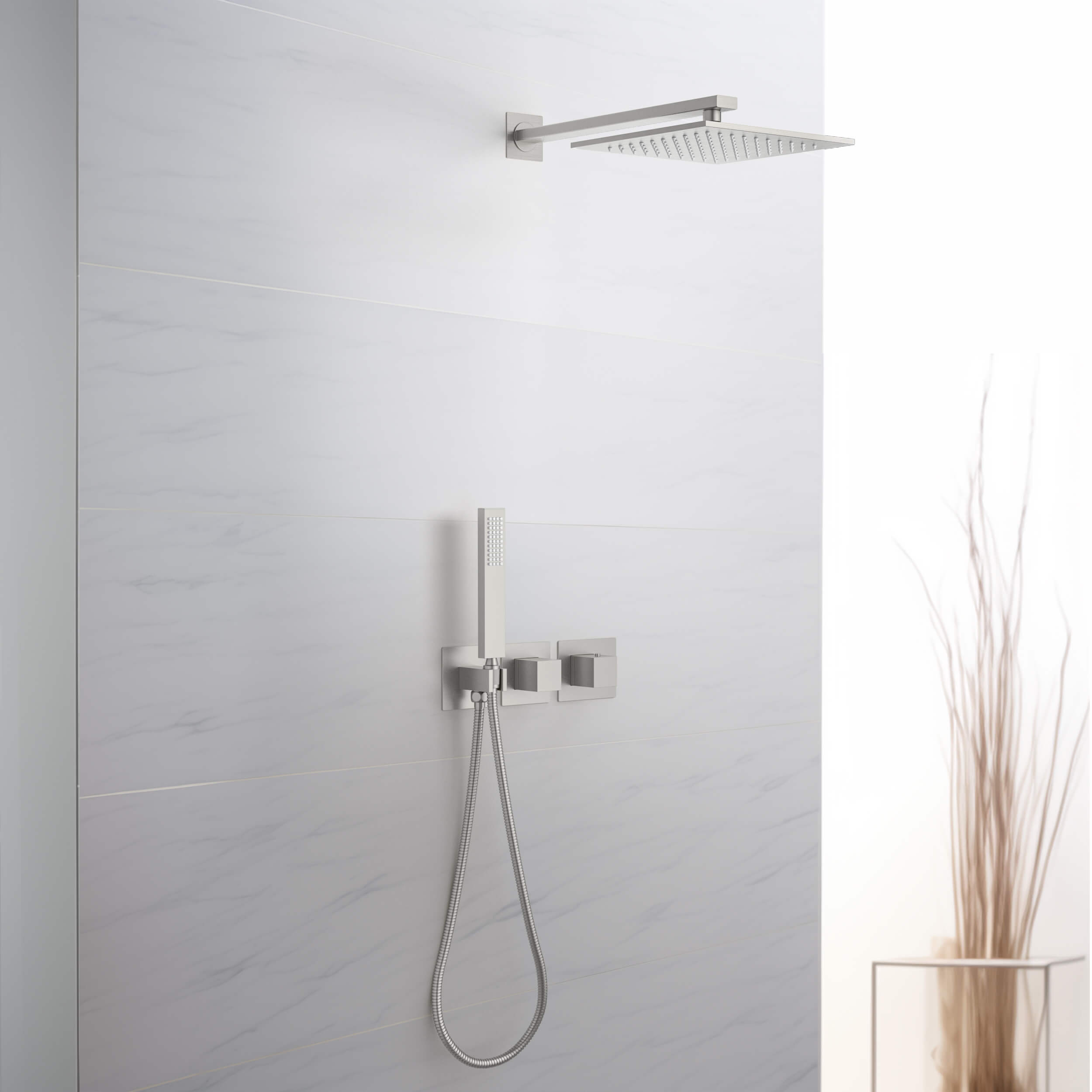 Quadra 2 Way Thermostatic Shower System With Rough-in Valve