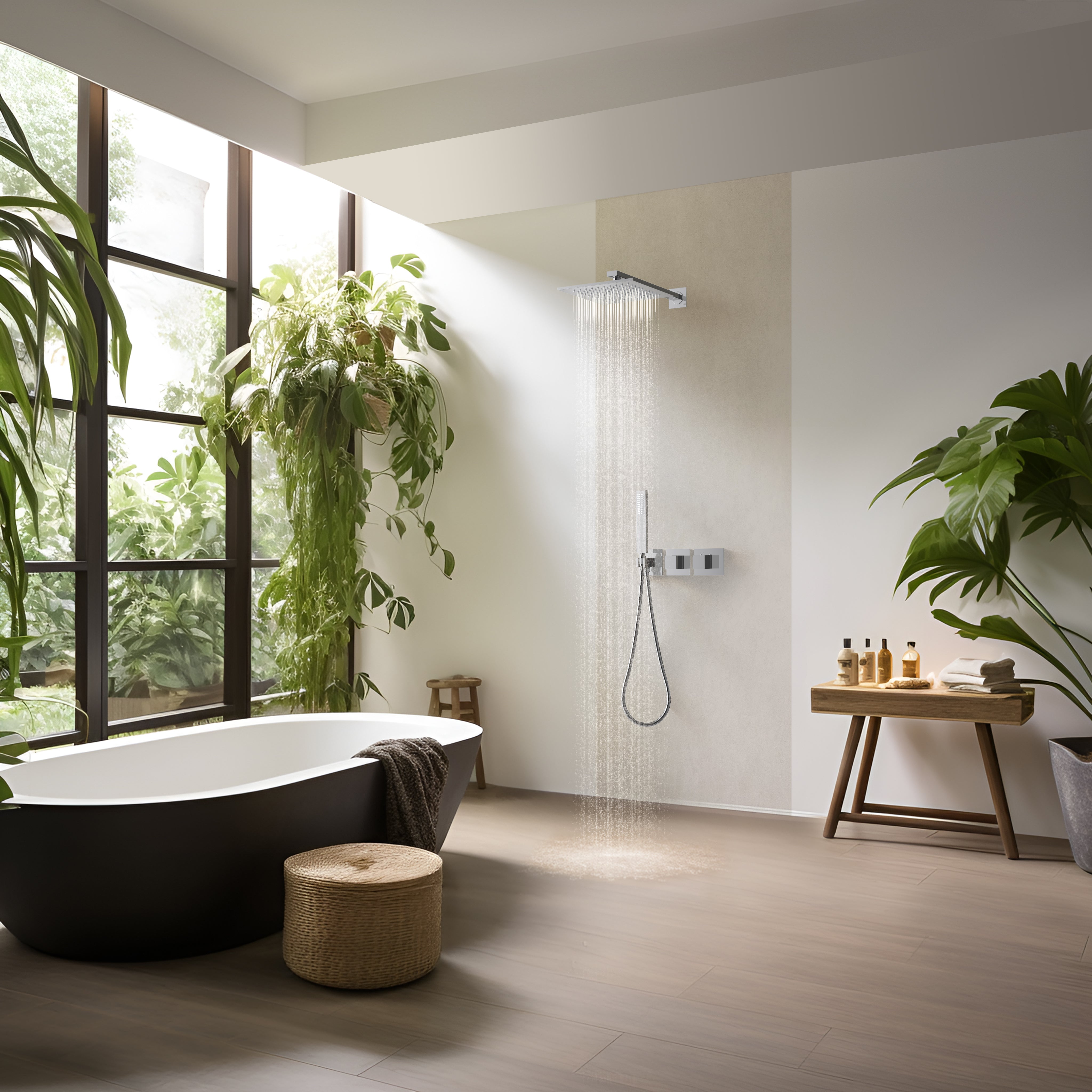 Quadra 2 Way Thermostatic Shower System With Rough-in Valve