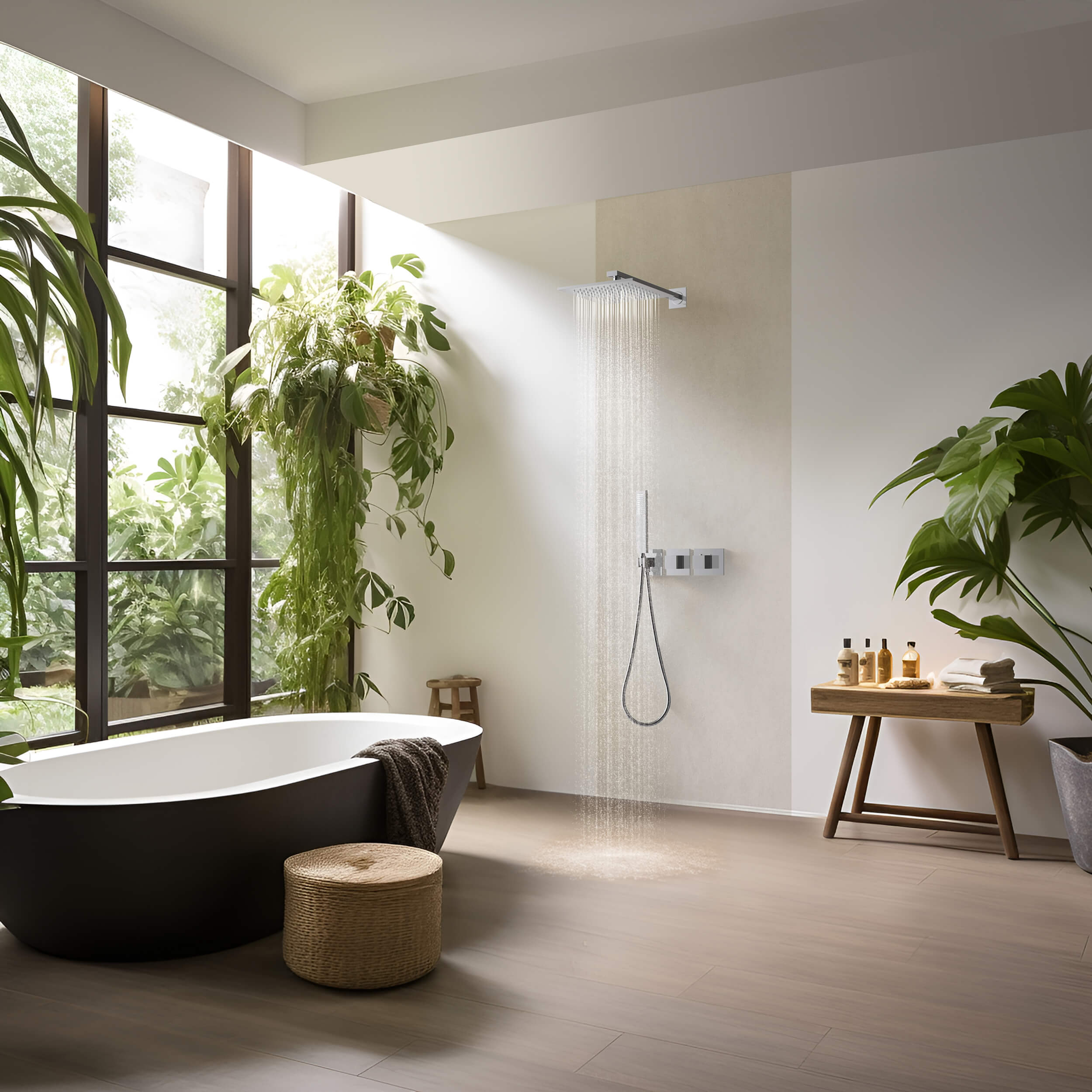 Quadra 2 Way Thermostatic Shower System With Rough-in Valve