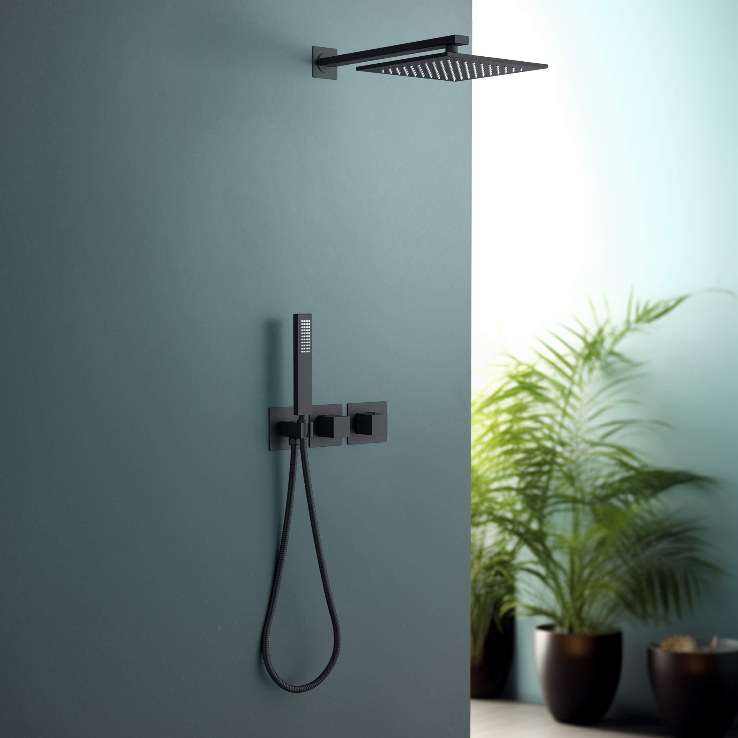 Quadra 2 Way Thermostatic Shower System With Rough-in Valve