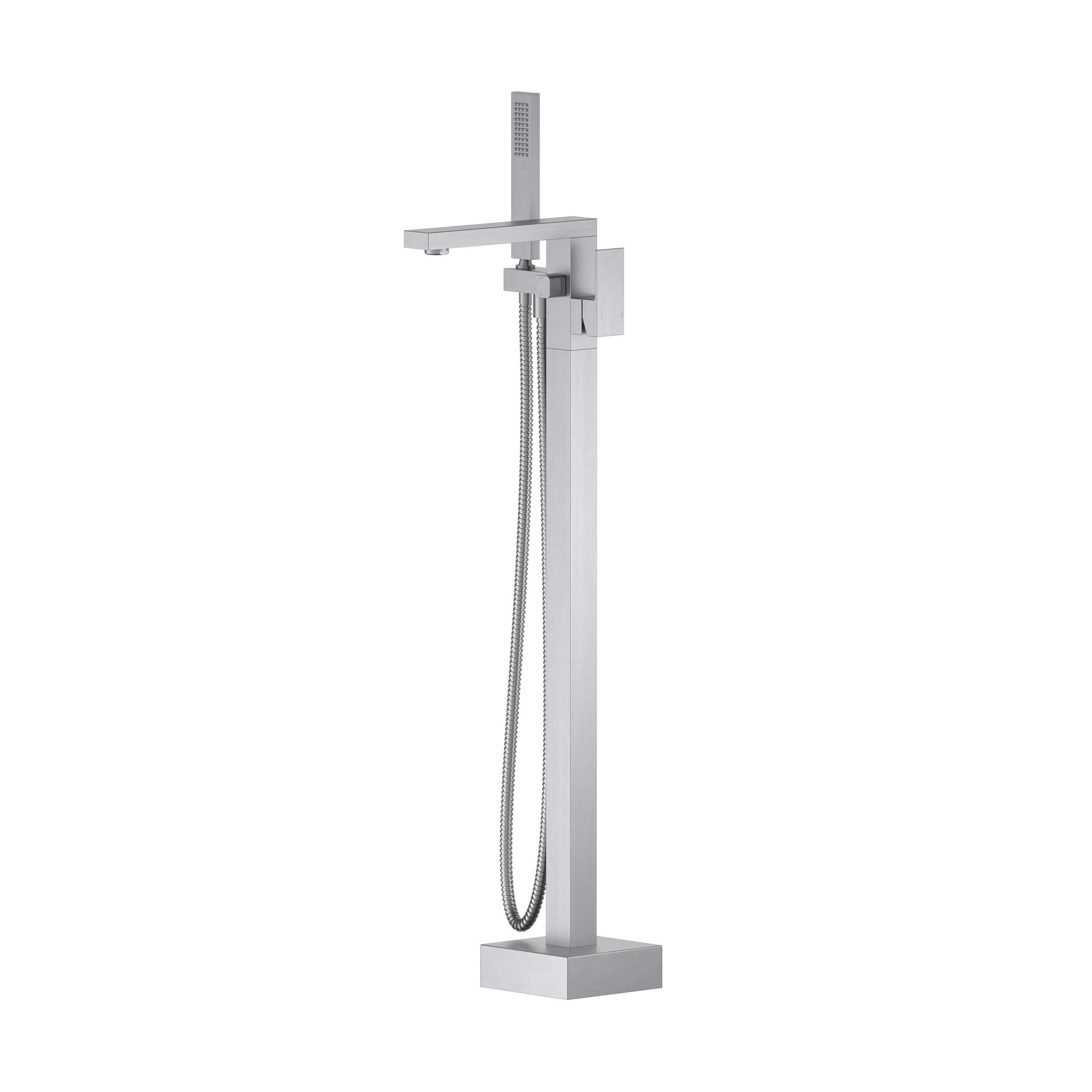 Quadra Floor Mount Tub Filler With Hand Shower