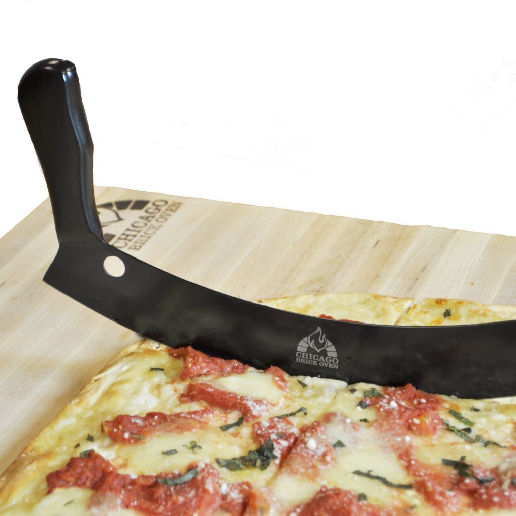 Heavy-Duty Rocker Titanium Pizza Cutter and Sheath Set