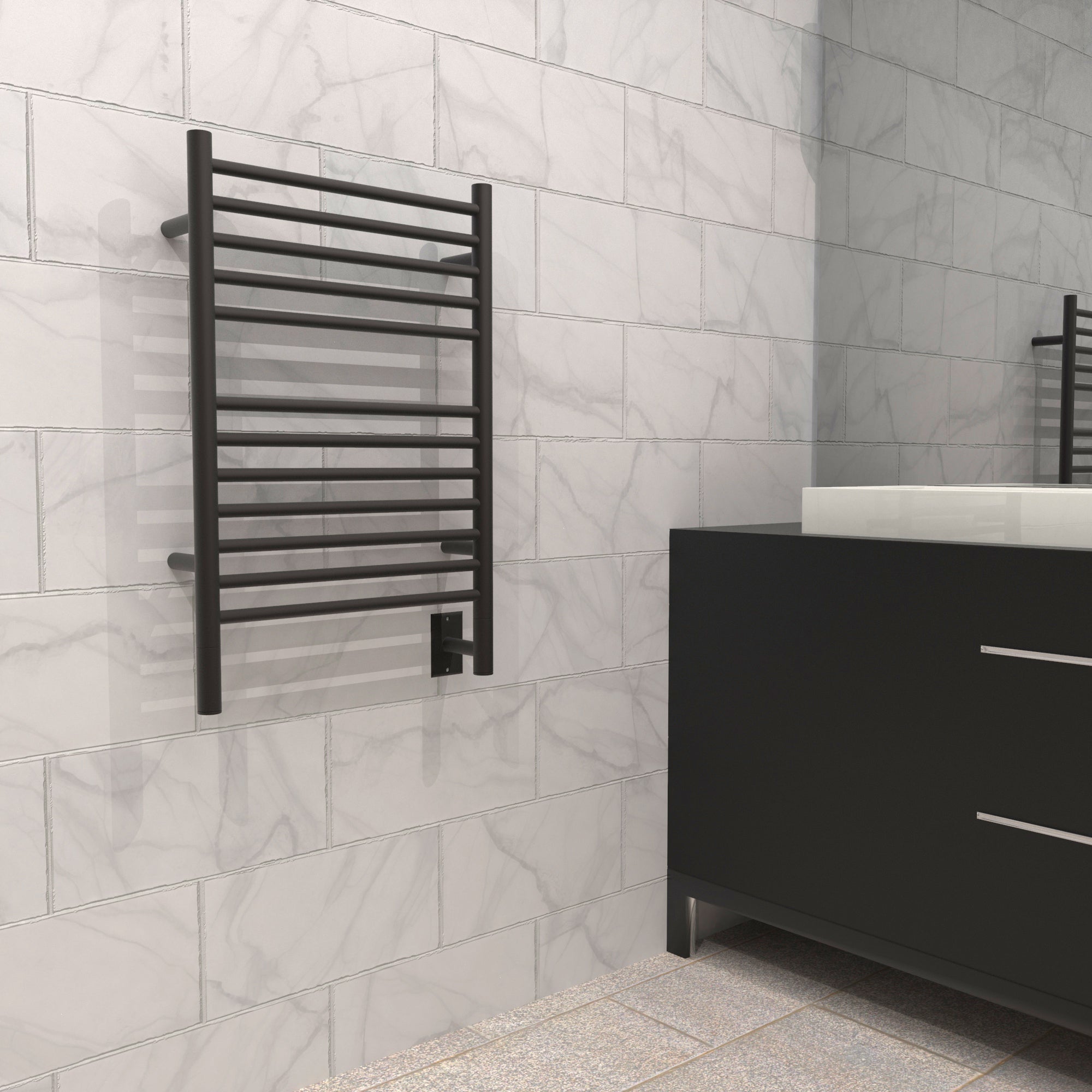 Jeeves Model E Straight 12 Bar Hardwired Towel Warmer