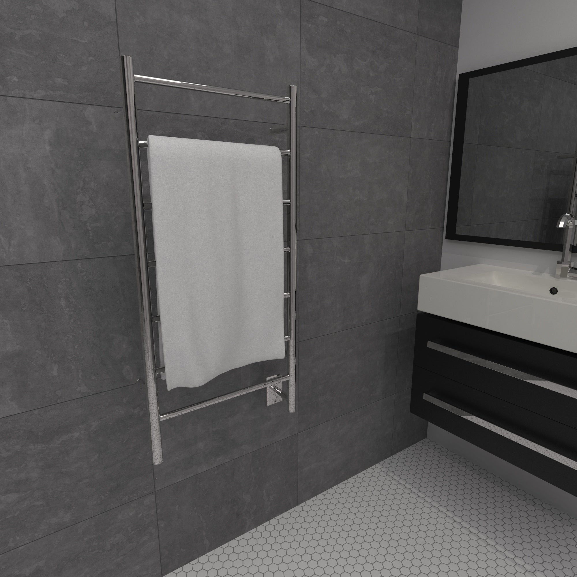 Jeeves Model F Straight 7 Bar Hardwired Drying Rack