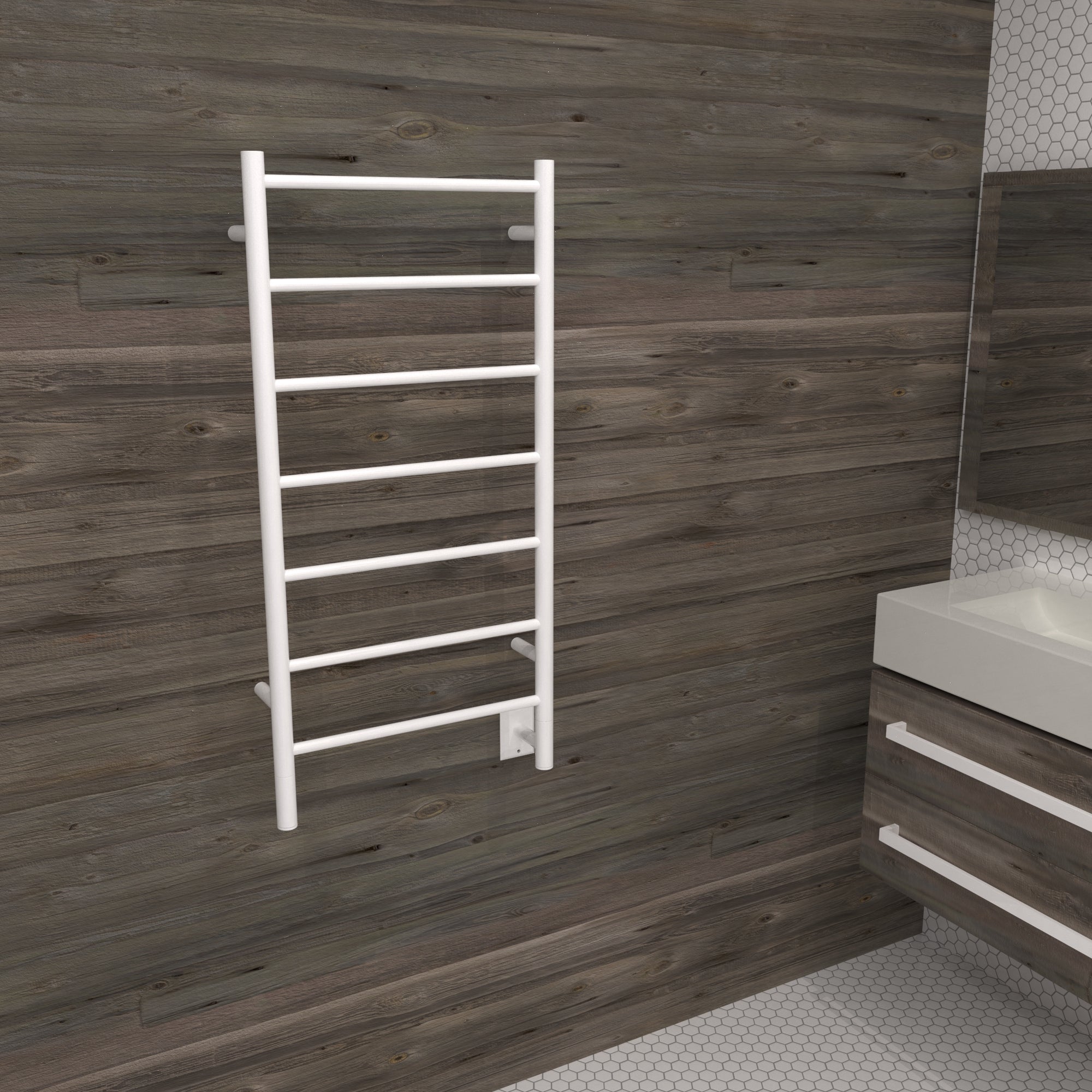 Jeeves Model F Straight 7 Bar Hardwired Drying Rack