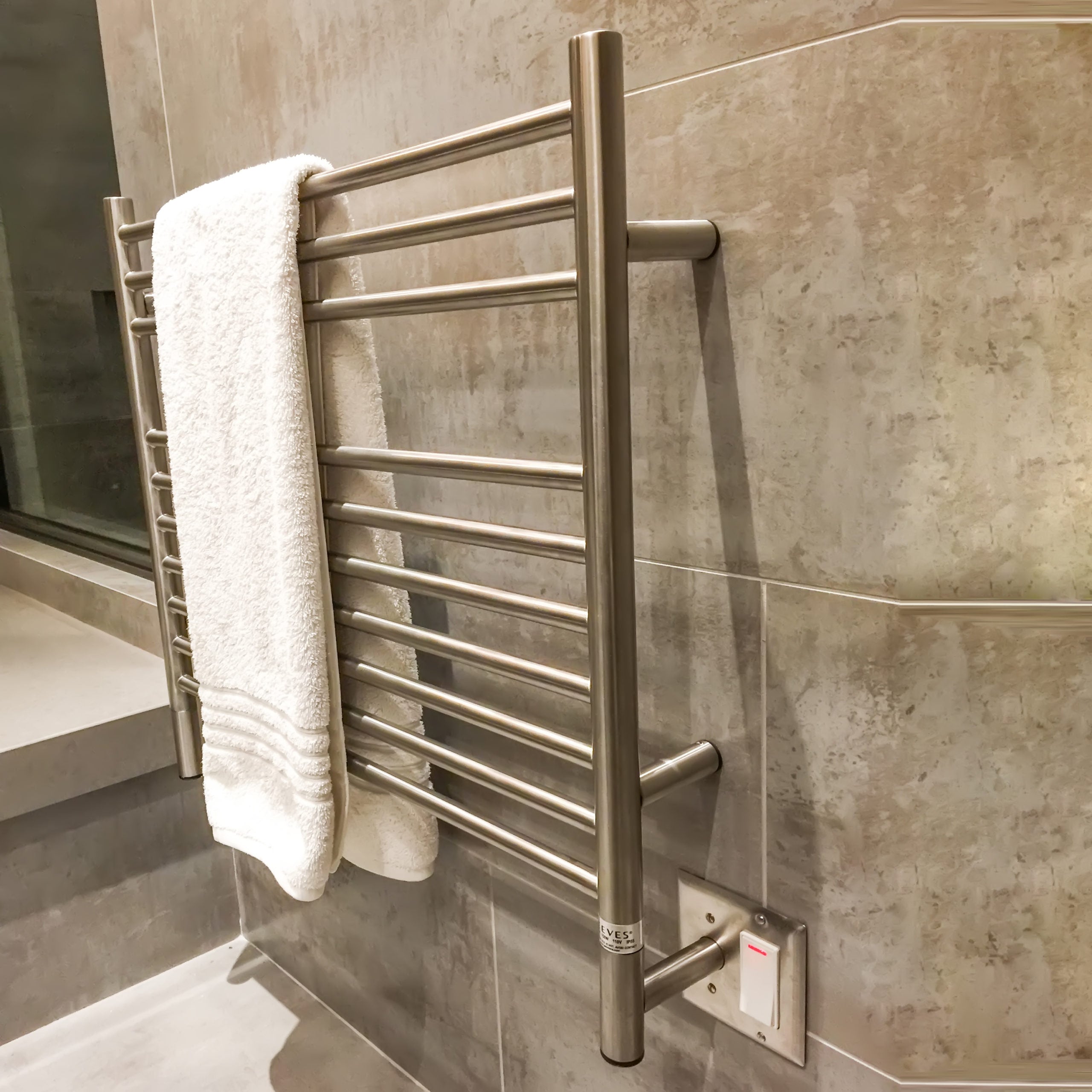 Jeeves Model K Straight 10 Bar Hardwired Towel Warmer
