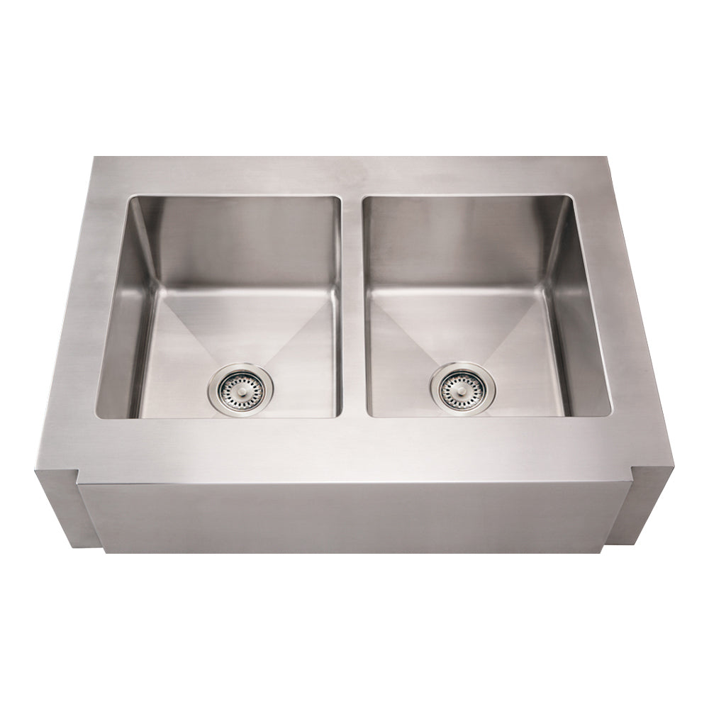 NOAHページ Noah's Collection Brushed Stainless Steel Commercial Double Bowl