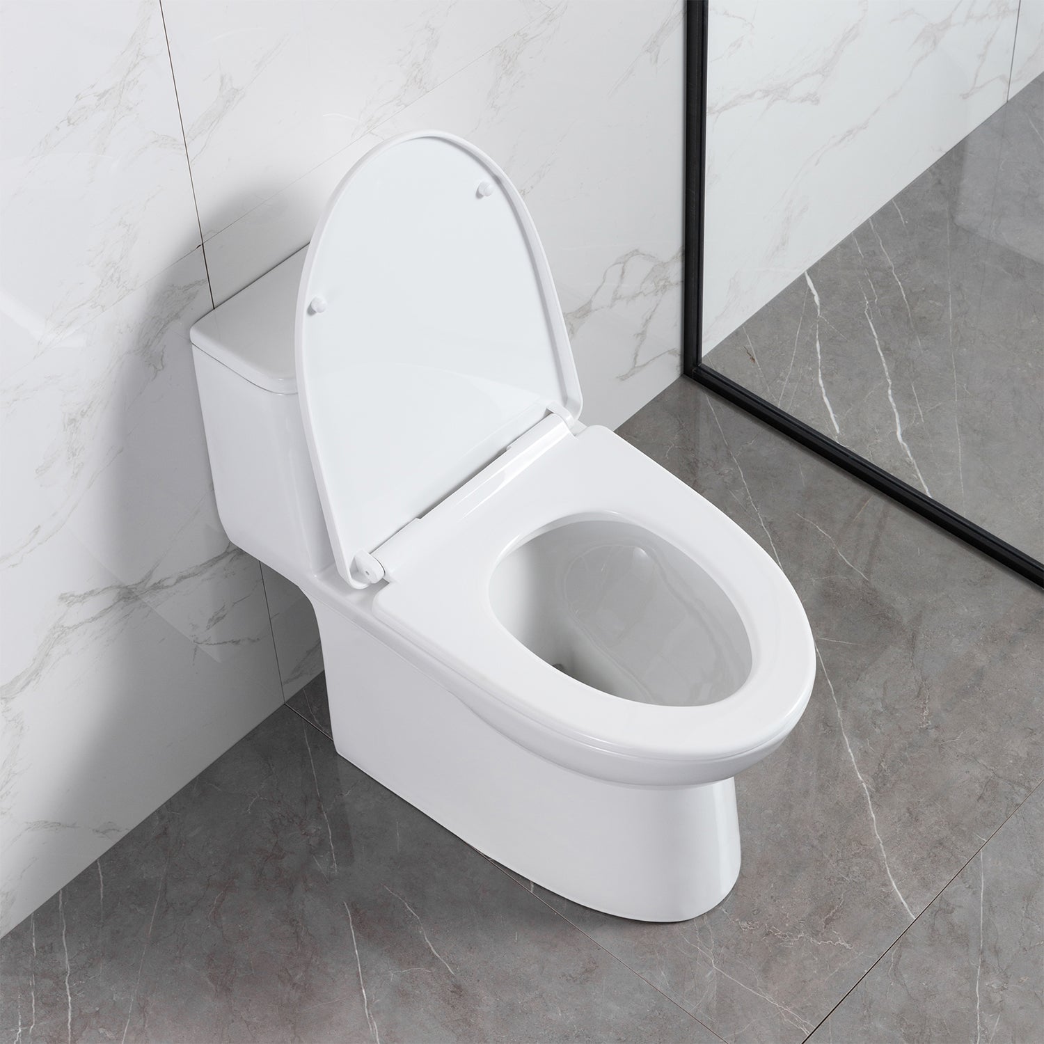 Blossom One Piece Toilet T9 03 – ADA Height Dual Flush Nano Glaze Design