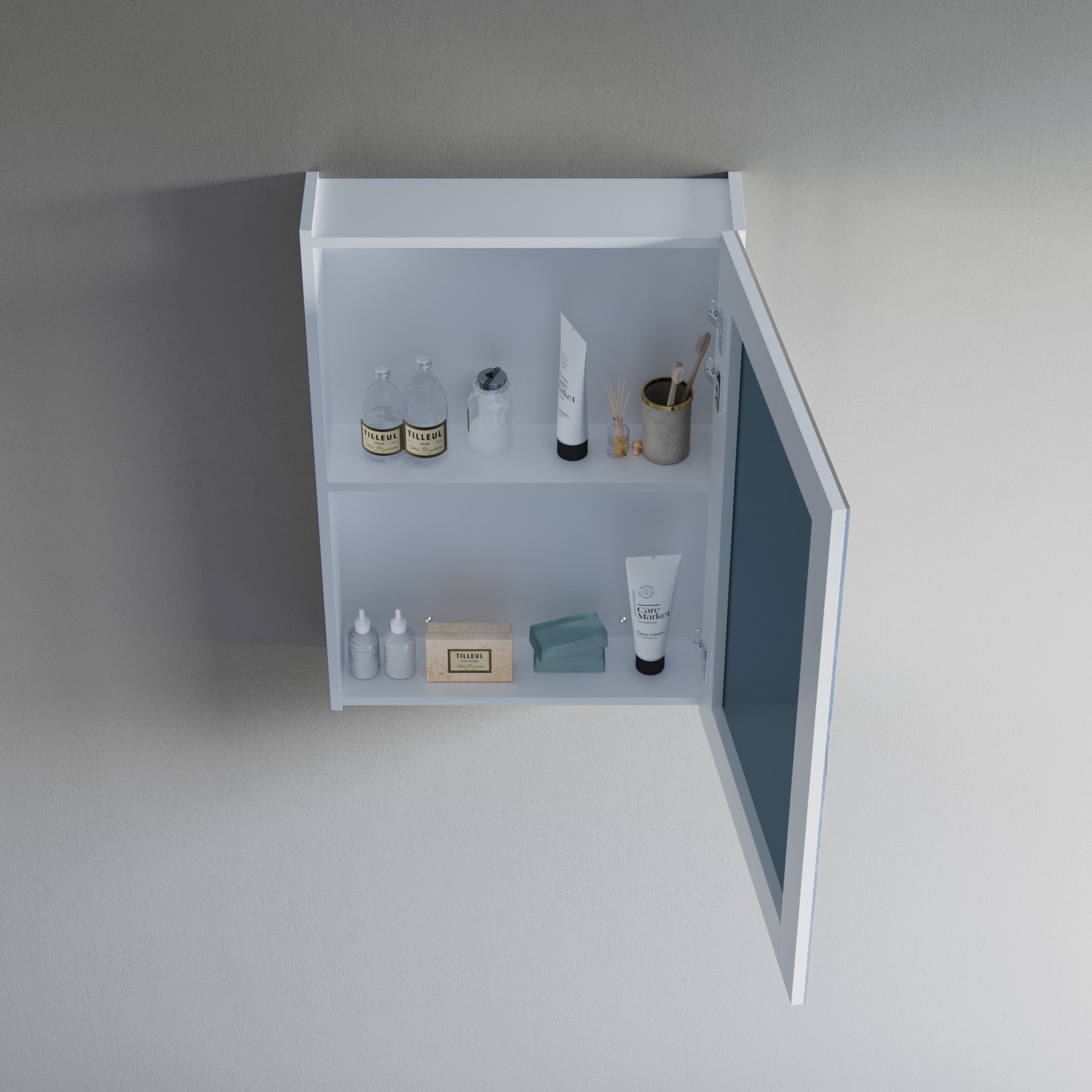 Wooden Mirror Medicine Cabinet - 000 2131 01M