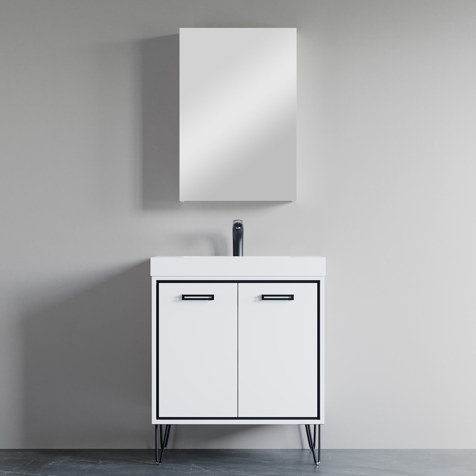 Wooden Mirror Medicine Cabinet - 000 2131 01M