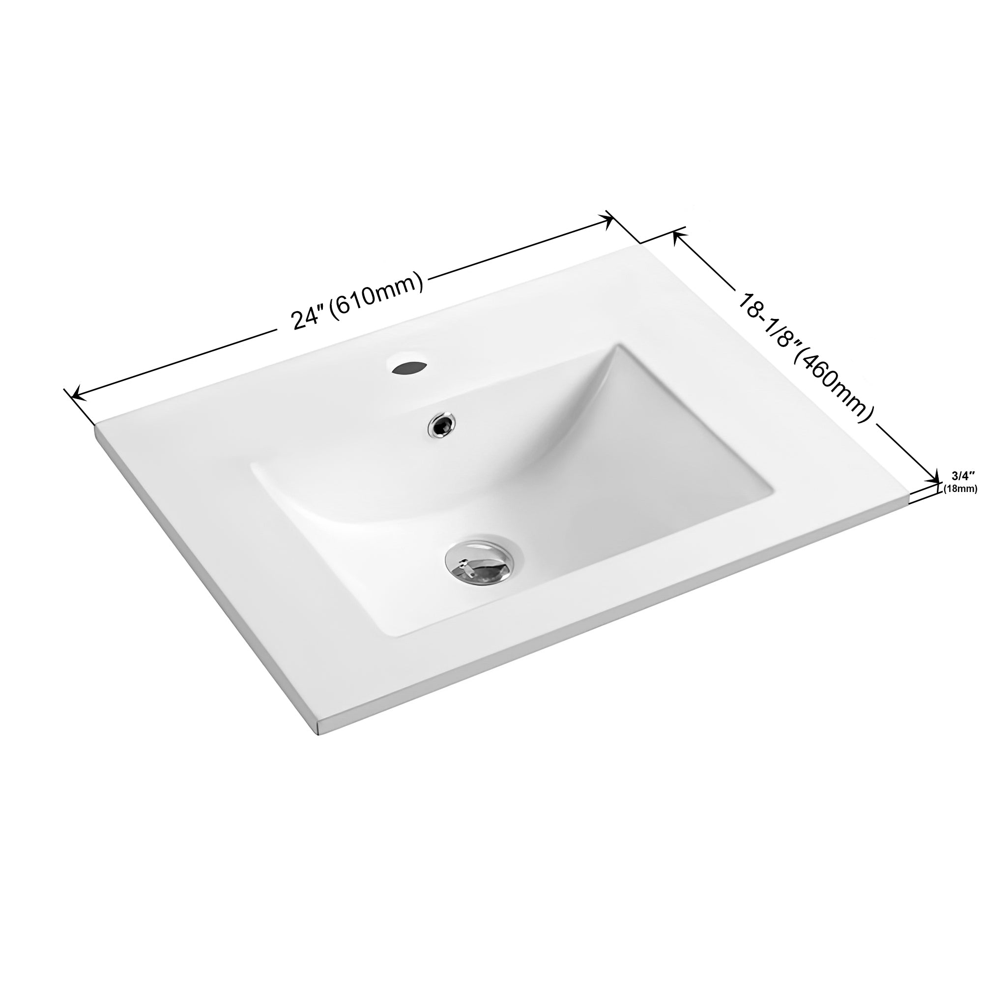 Topmount Bathroom Ceramic Basin 000 2418B