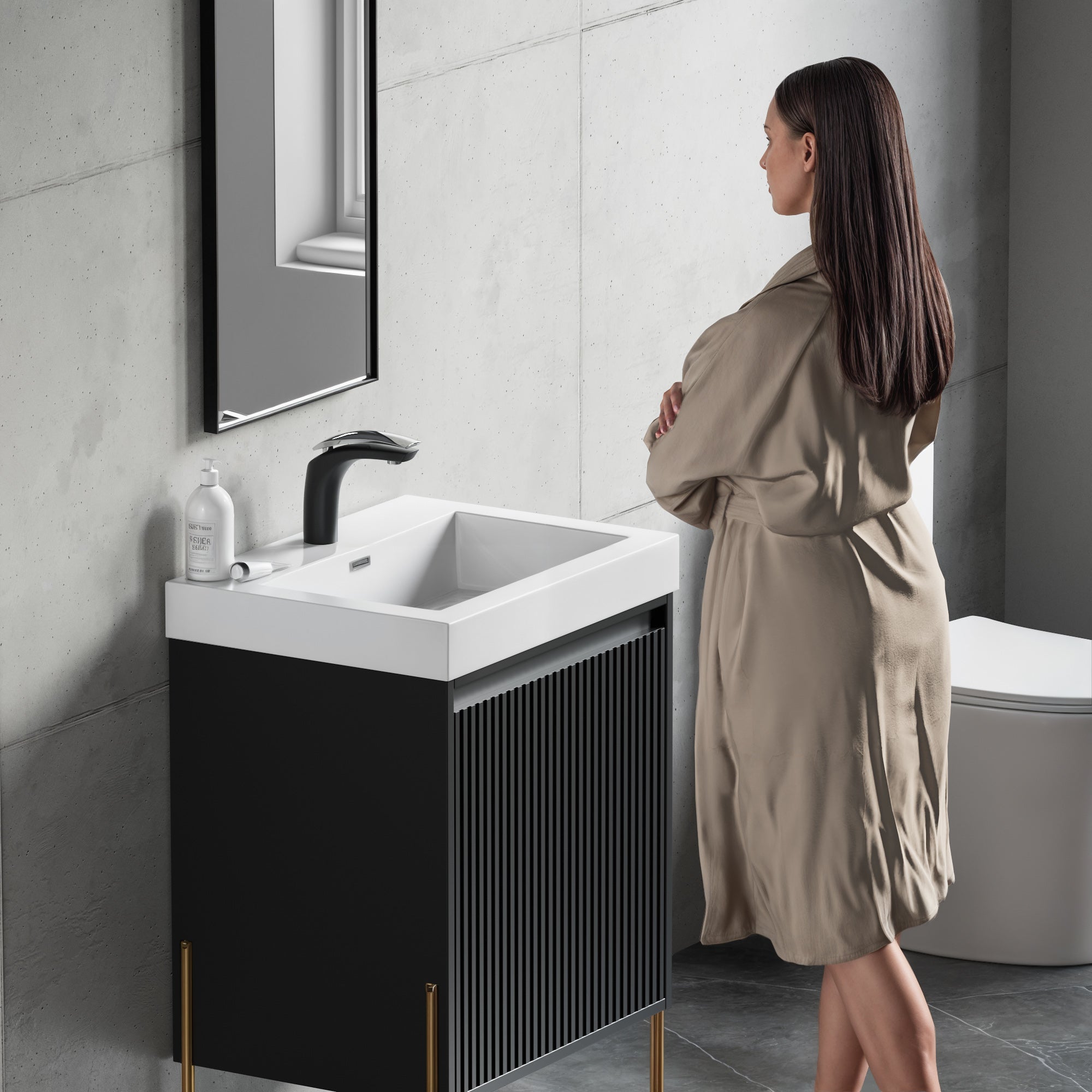 Topmount Bathroom Resin Basin 000 2418BP