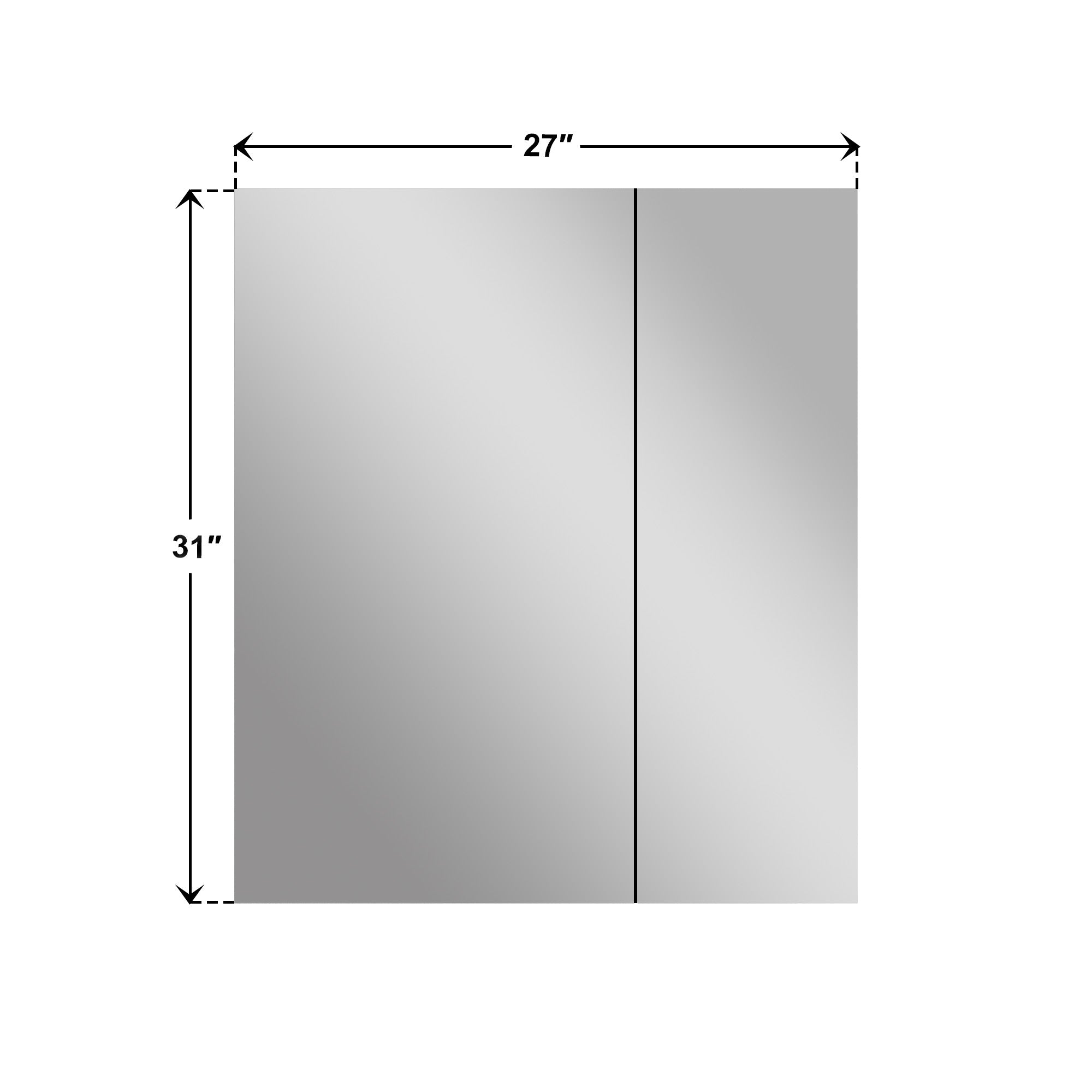 Wooden Mirror Medicine Cabinet - 000 2731 01M