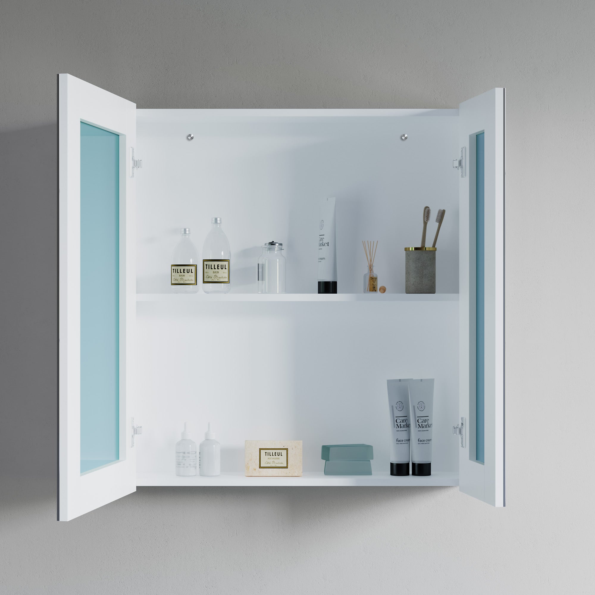 Wooden Mirror Medicine Cabinet - 000 2731 01M