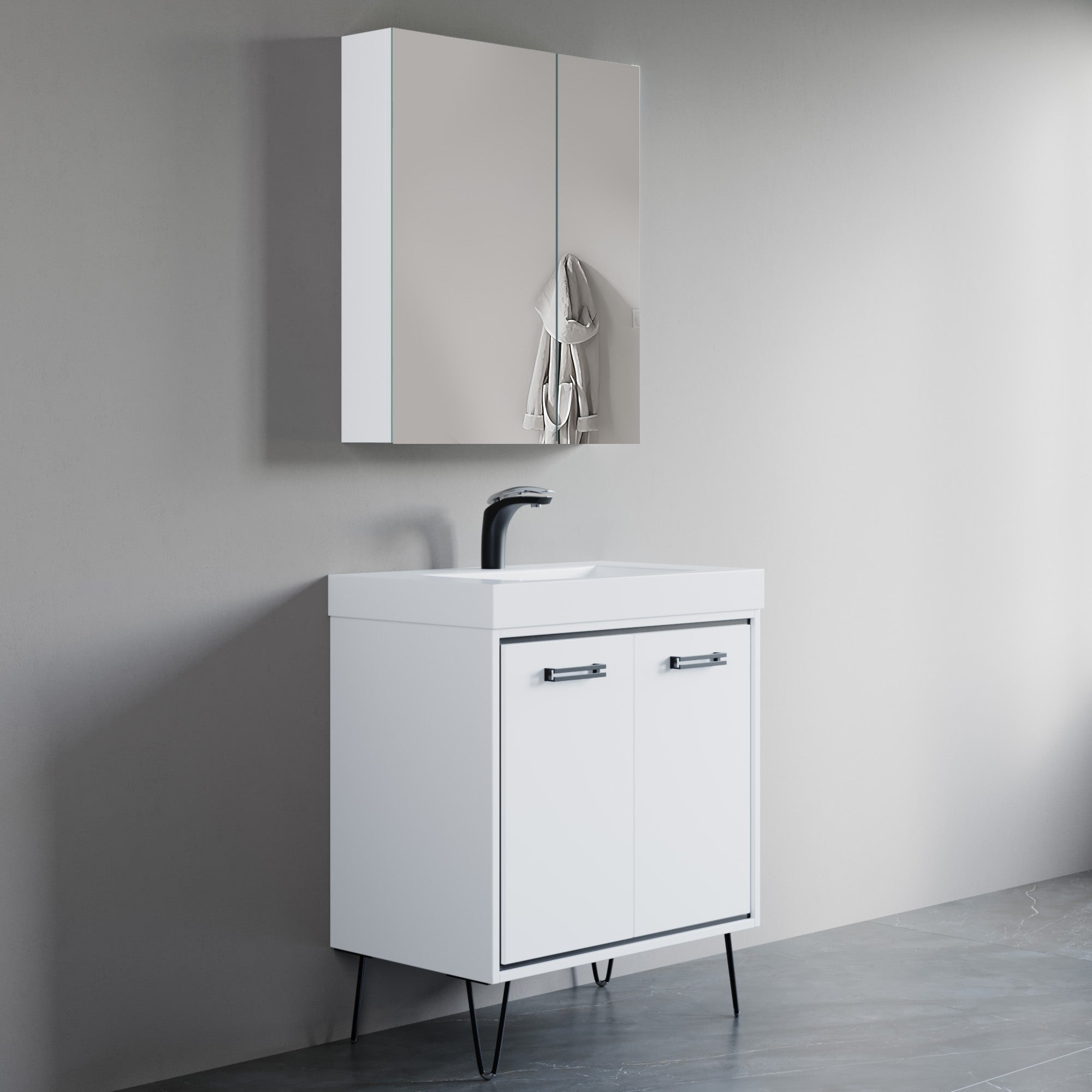 Wooden Mirror Medicine Cabinet - 000 2731 01M