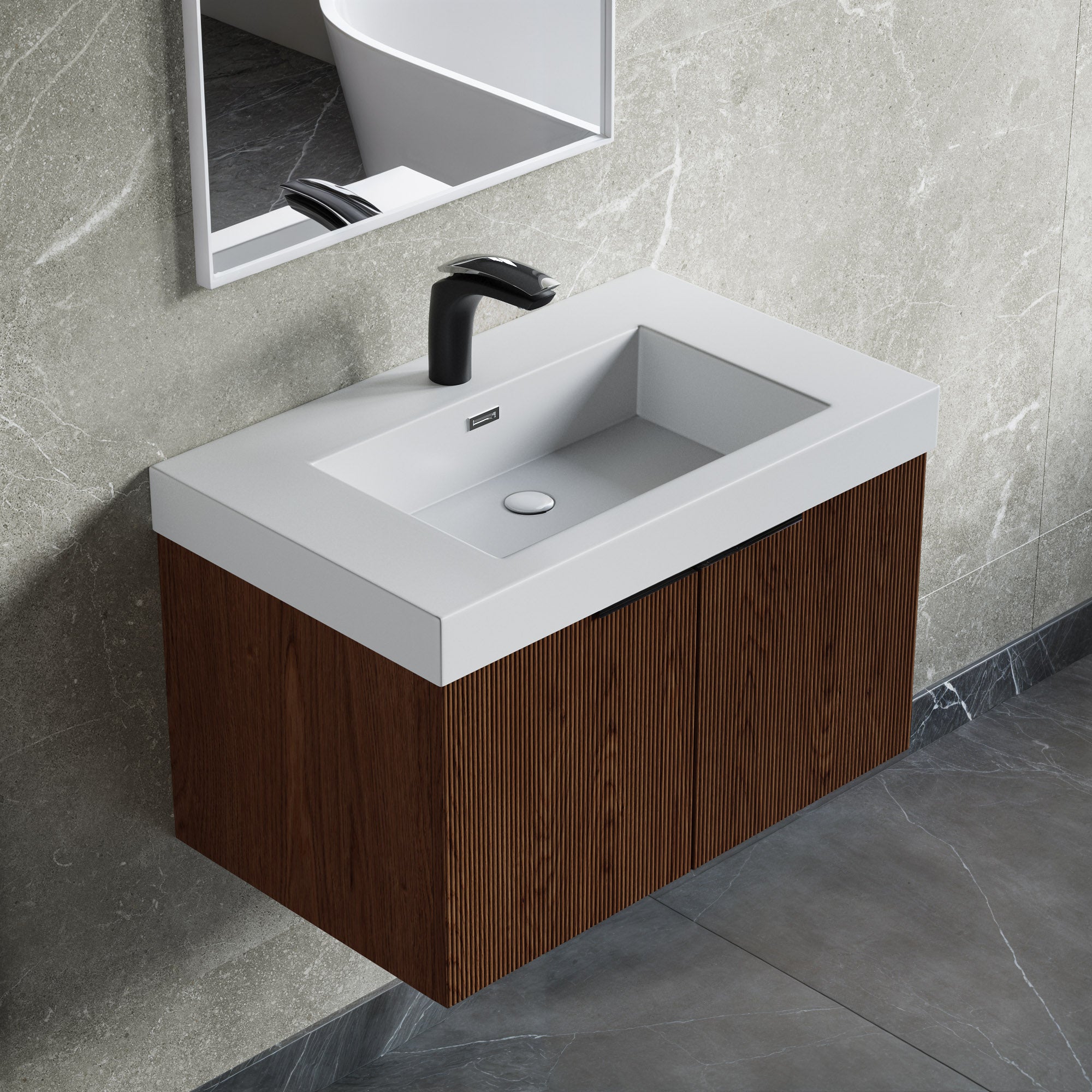 Topmount Bathroom Resin Basin 000 3018BP