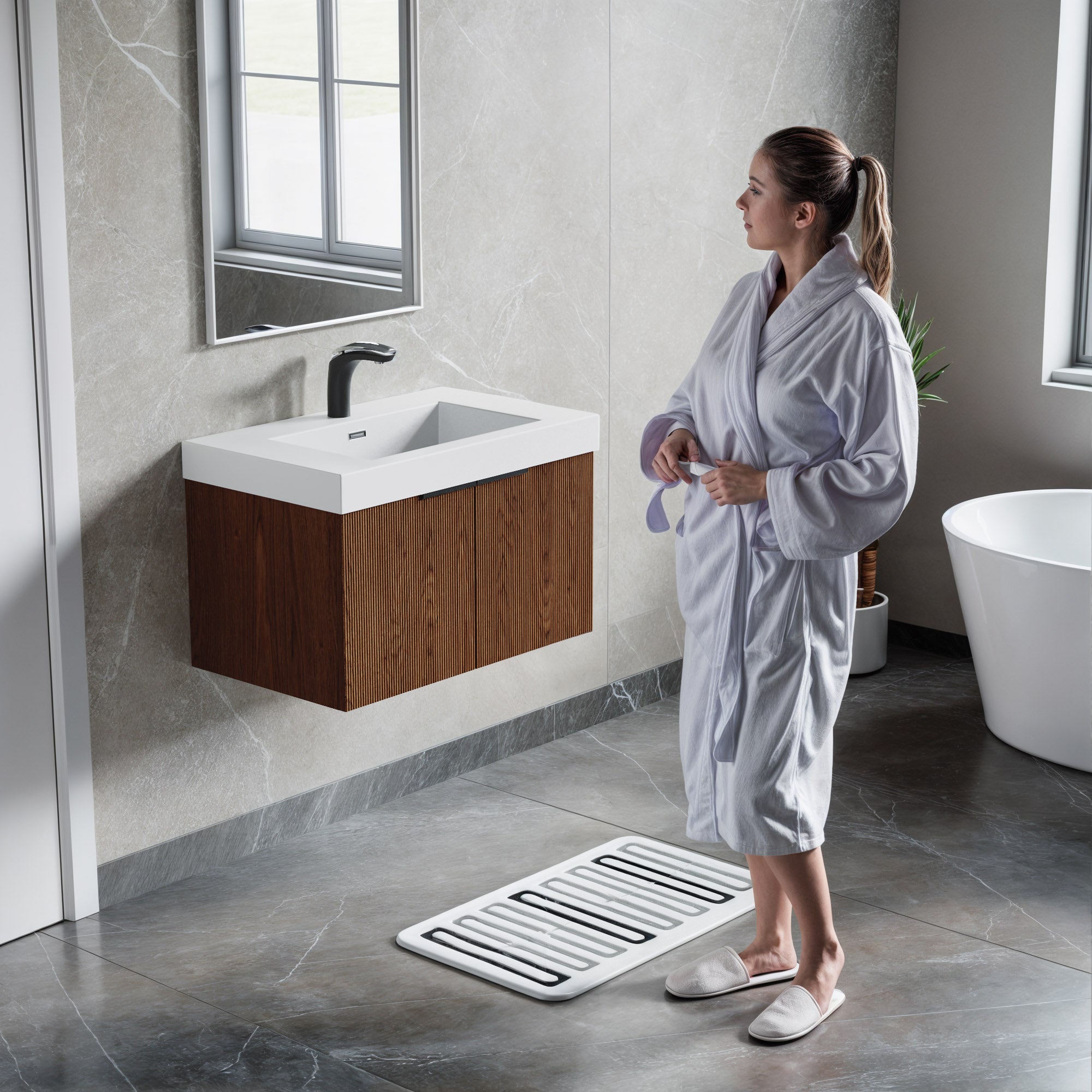 Topmount Bathroom Resin Basin 000 3018BP