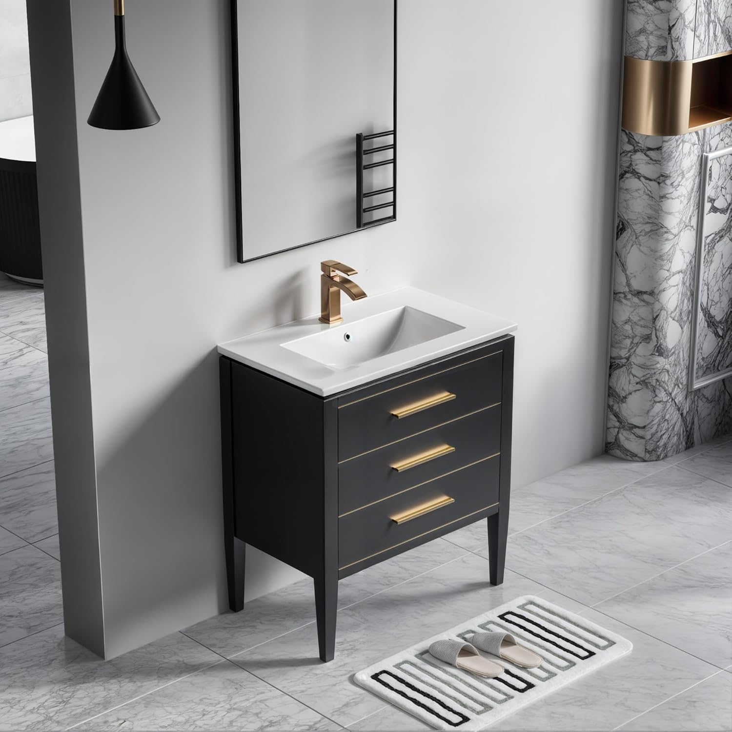 Topmount Bathroom Ceramic Basin 000 3018BT