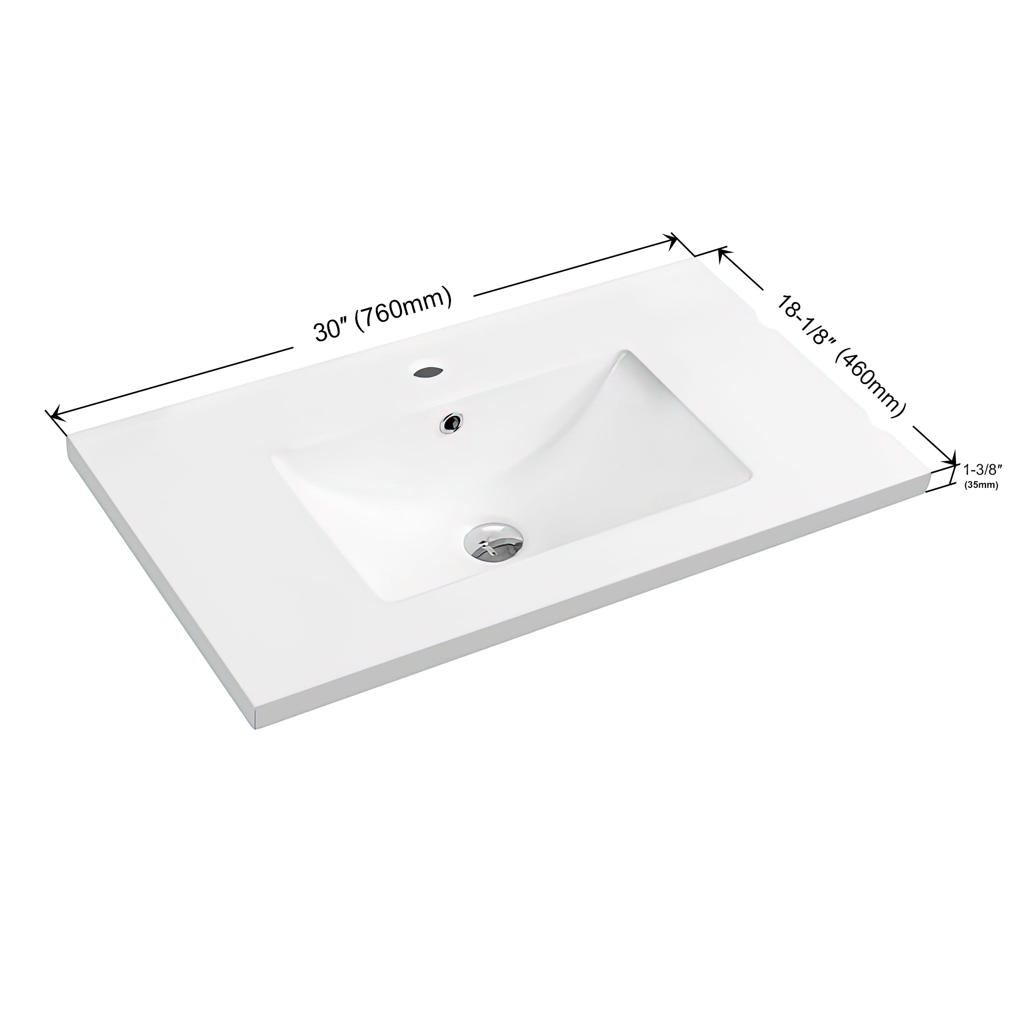 Topmount Bathroom Ceramic Basin 000 3018BT