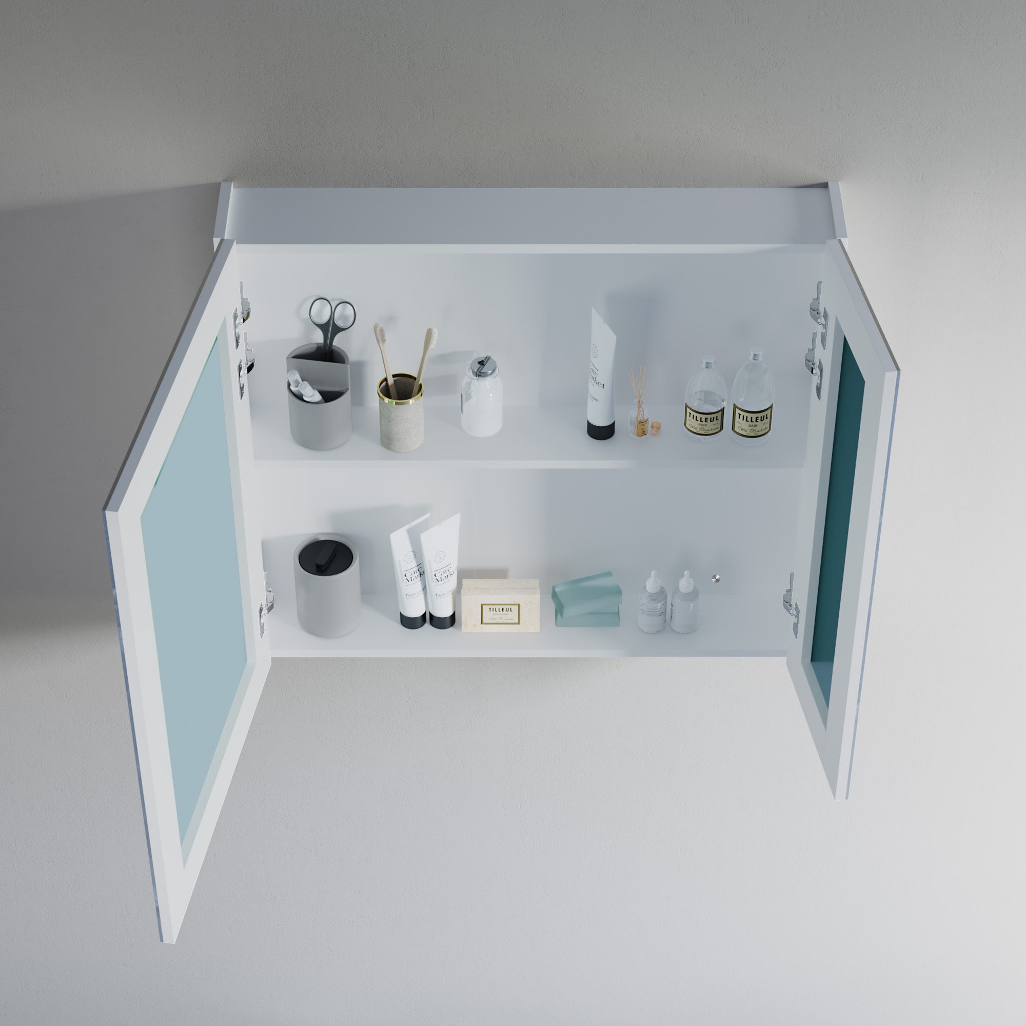 Wooden Mirror Medicine Cabinet - 000 3331 01M
