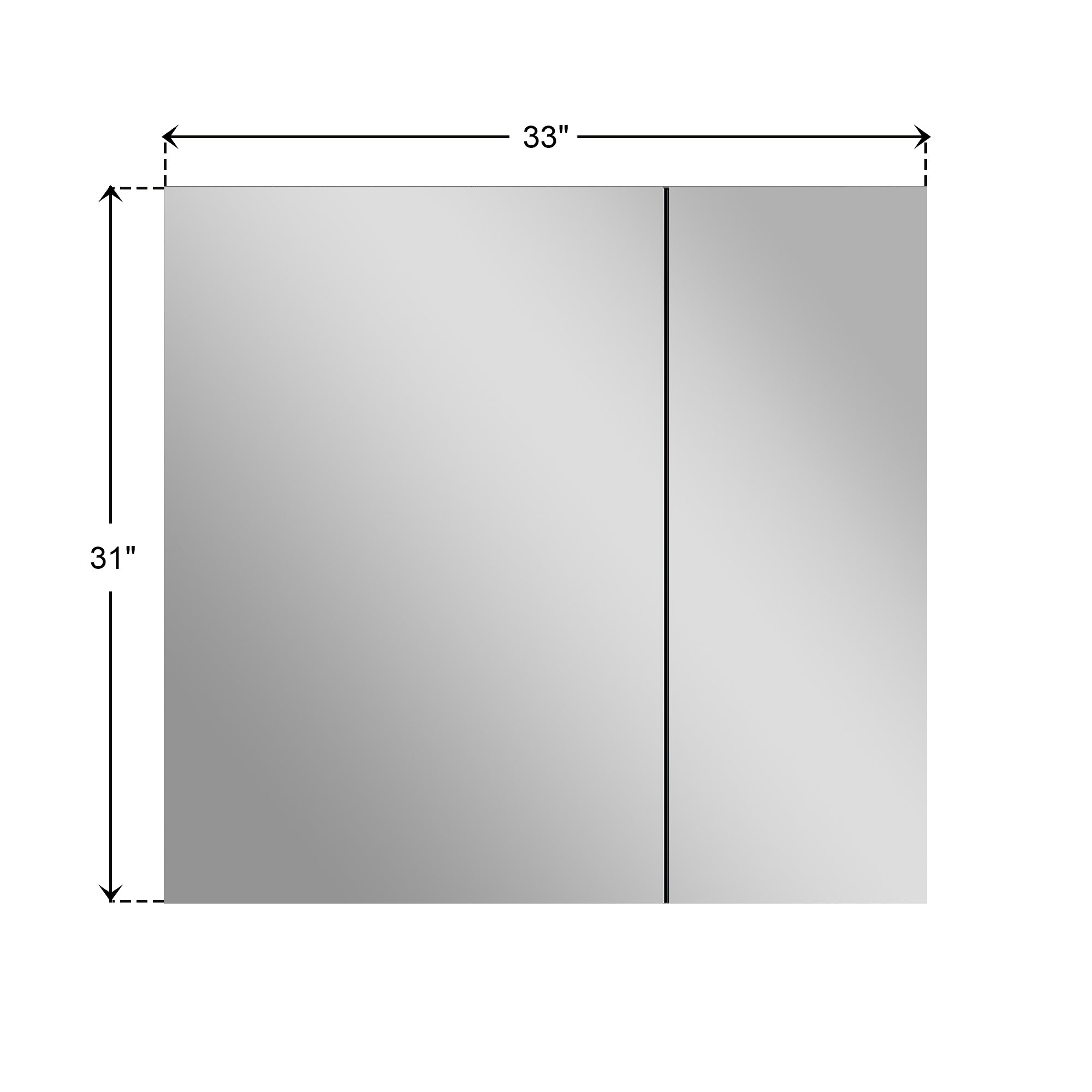 Wooden Mirror Medicine Cabinet - 000 3331 01M