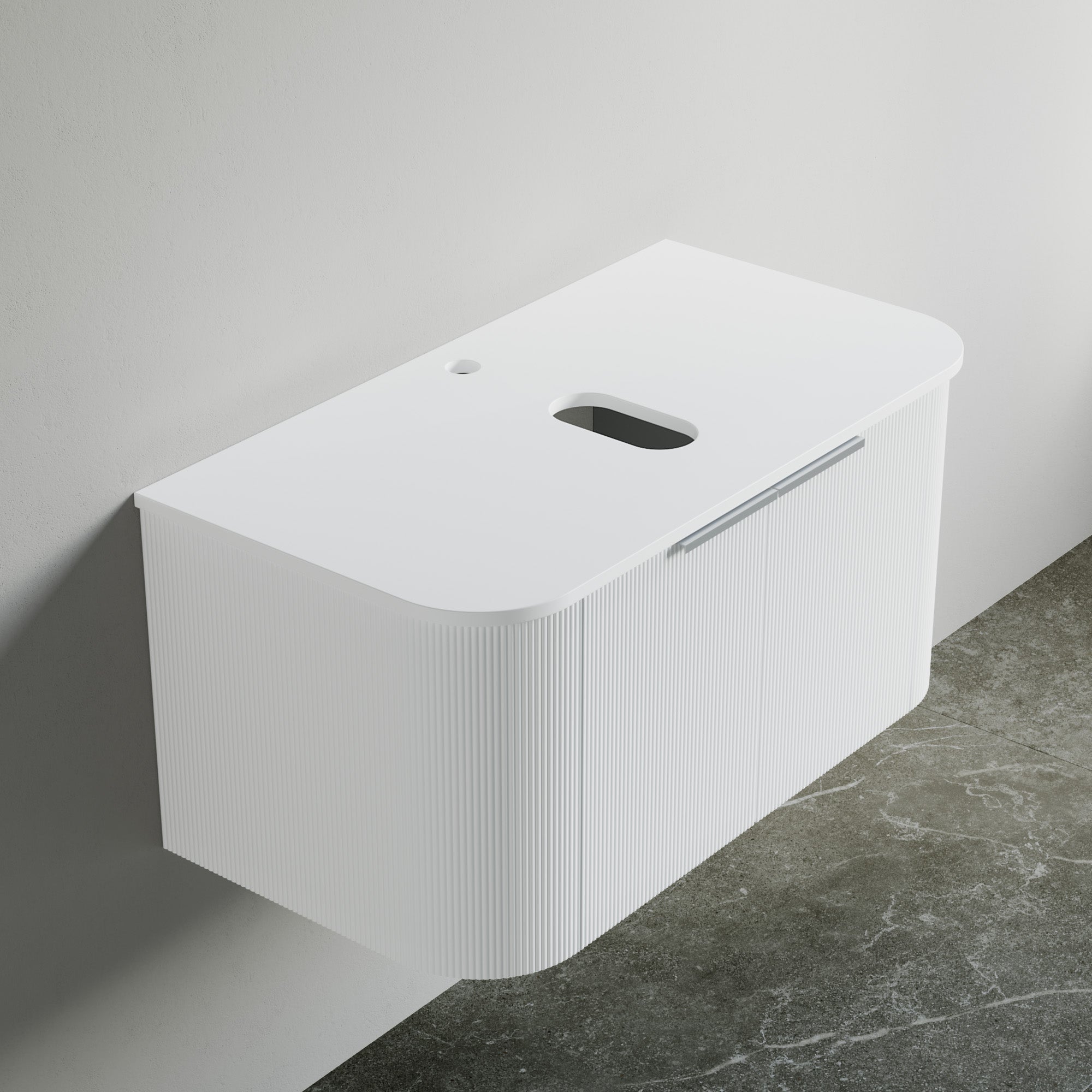 Sintered Stone Rounded Vessel Sink Top-000 3618 01CR