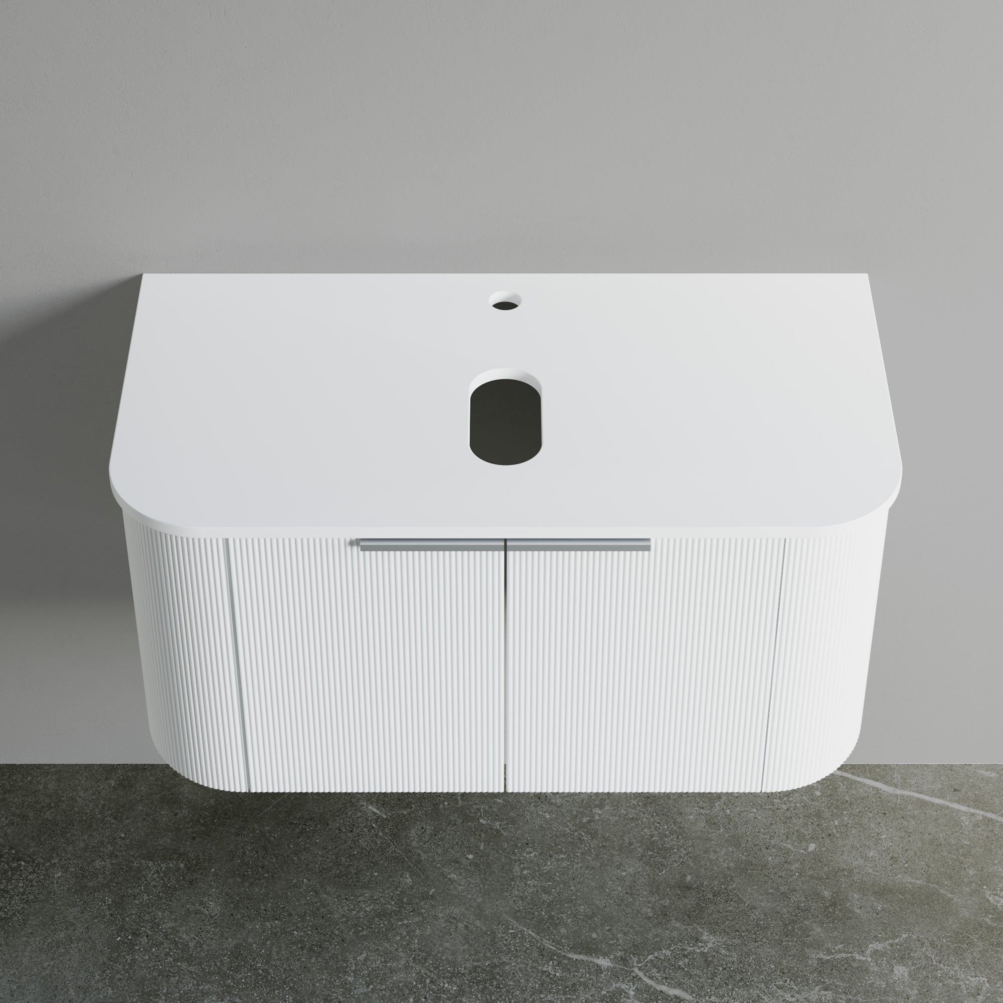 Sintered Stone Rounded Vessel Sink Top-000 3618 01CR