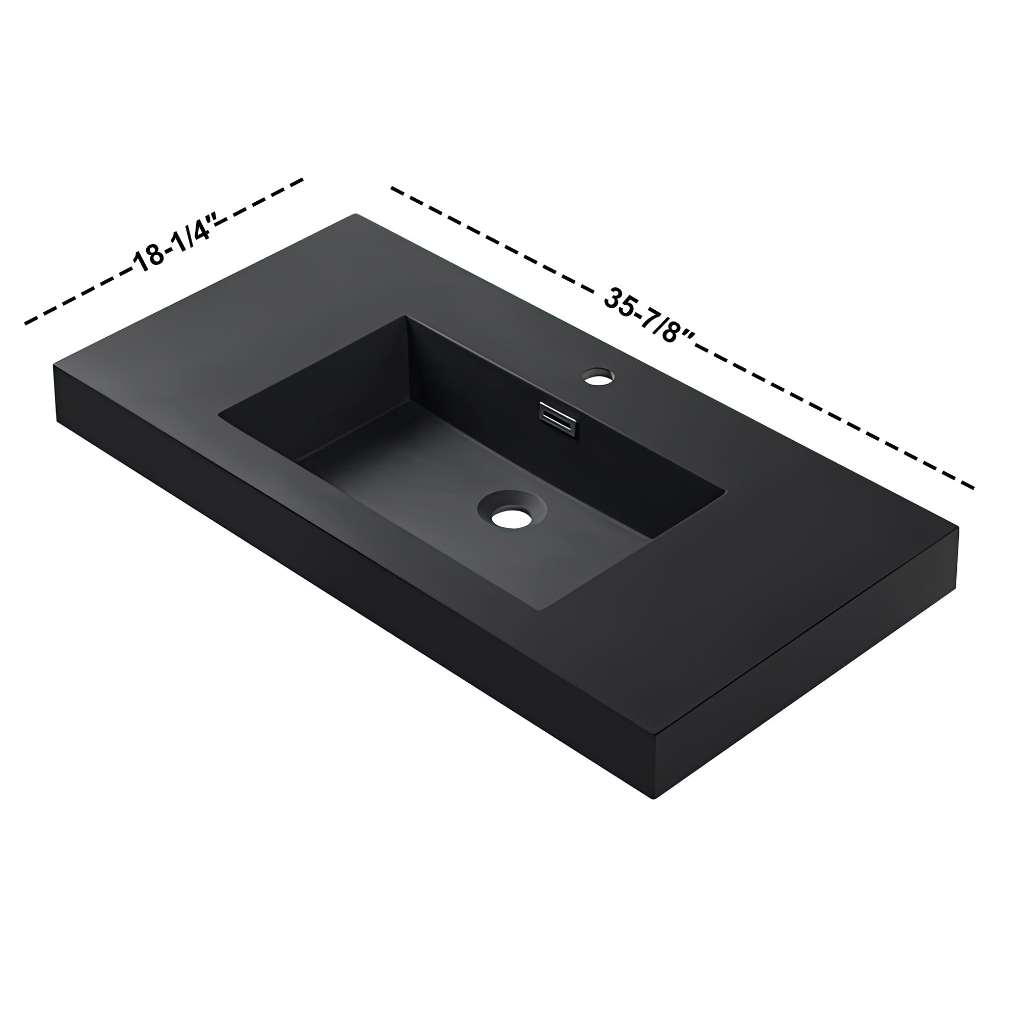 Topmount Bathroom Resin Basin 000 3618BP-MG