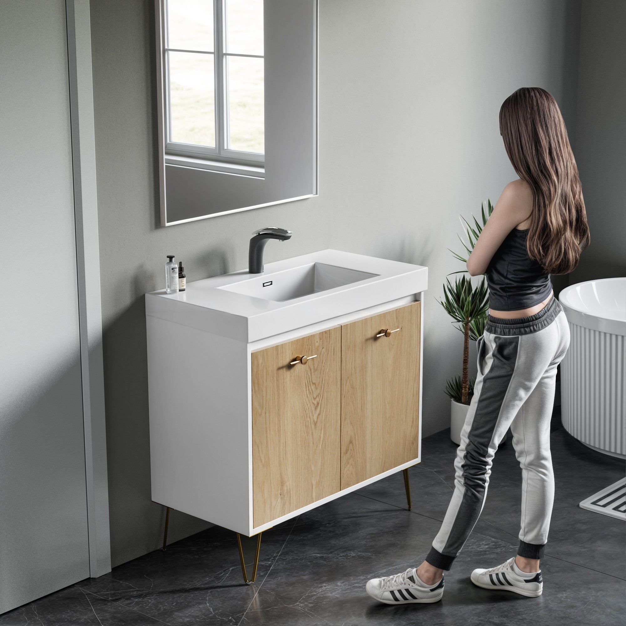 Topmount Bathroom Resin Basin 000 3618BP