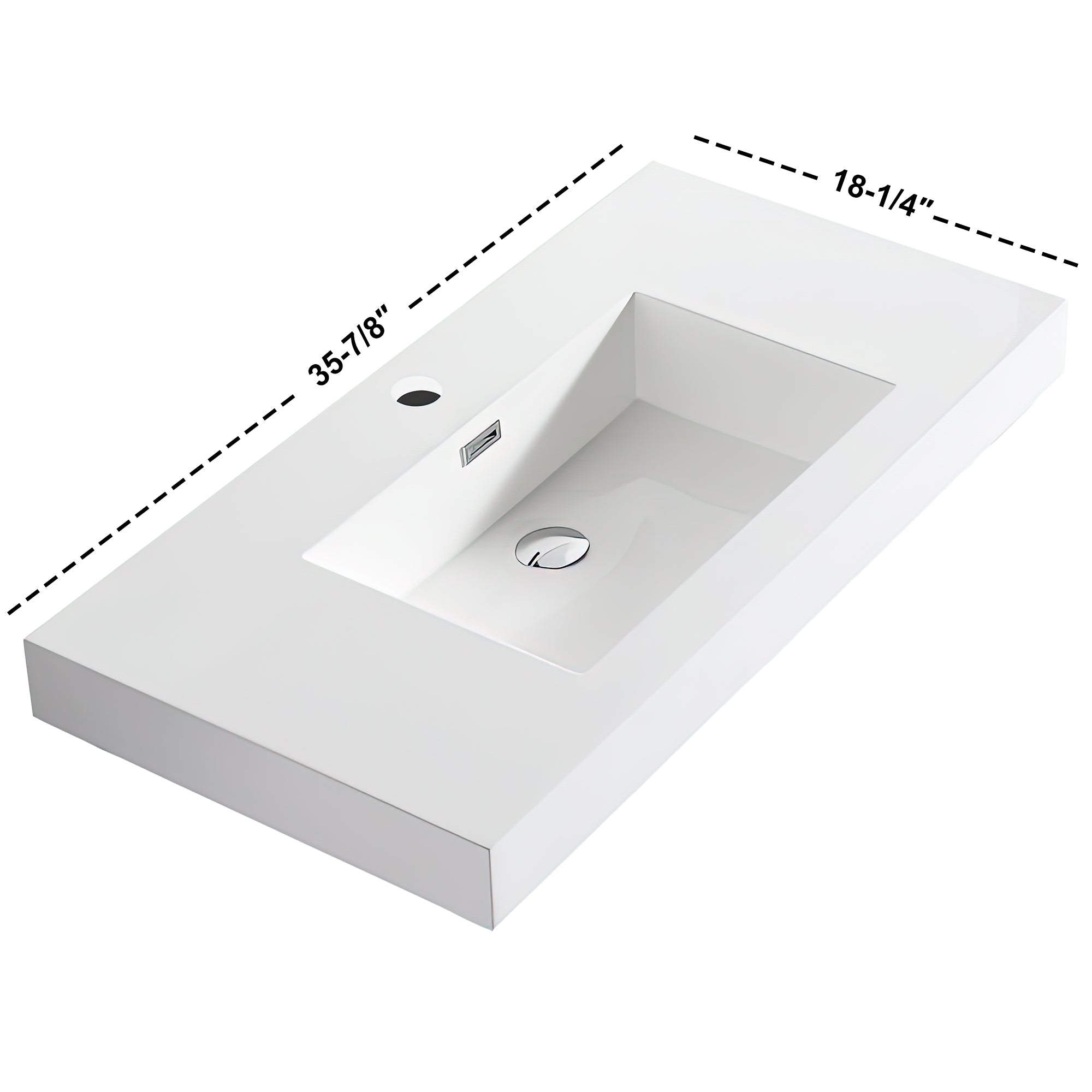 Topmount Bathroom Resin Basin 000 3618BP