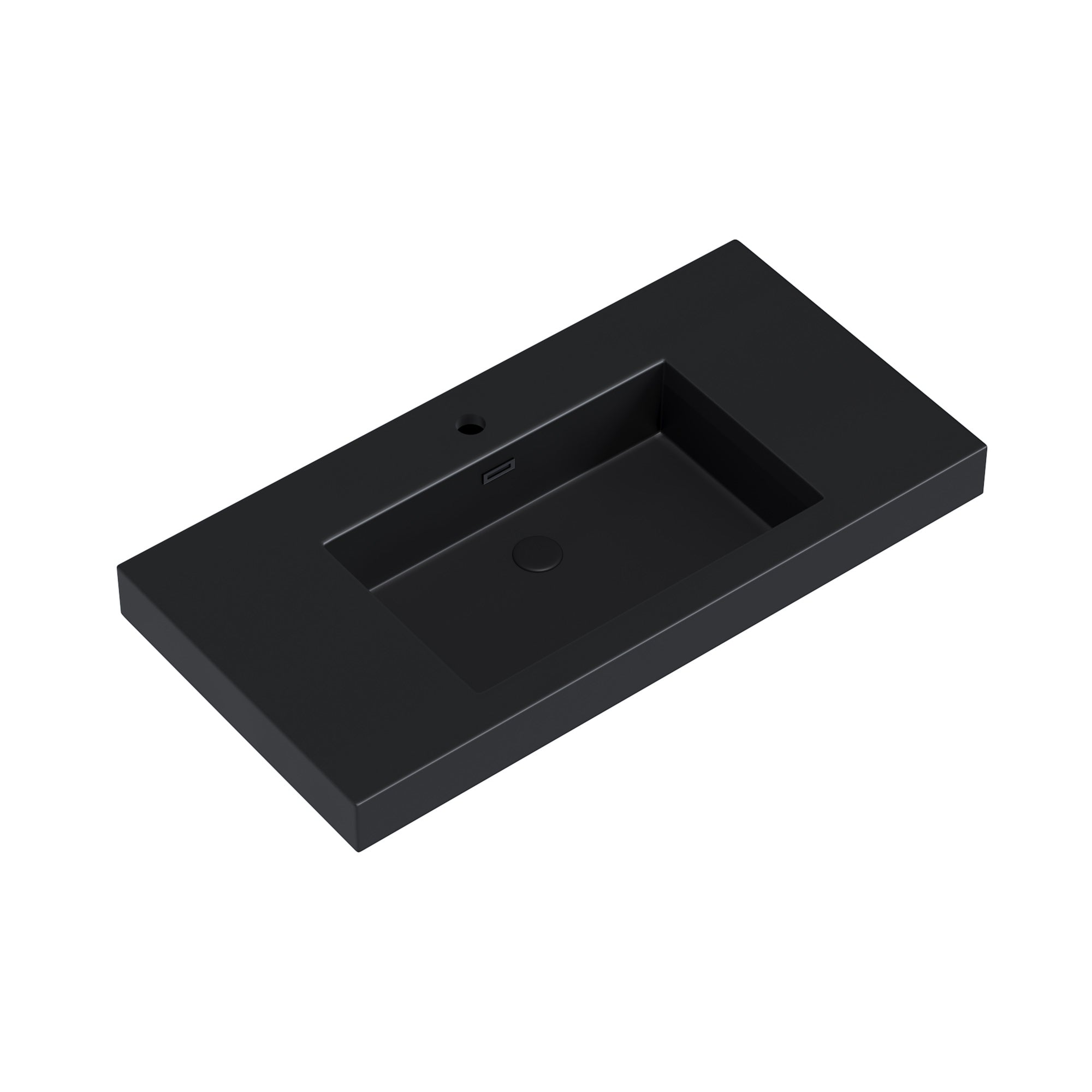 Topmount Bathroom Black Resin Basin 000 3618BP-BL