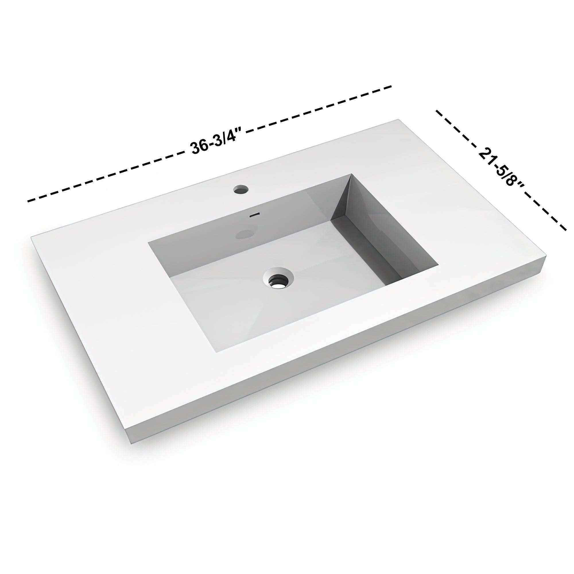 Topmount Bathroom Resin Basin 000 3722BP