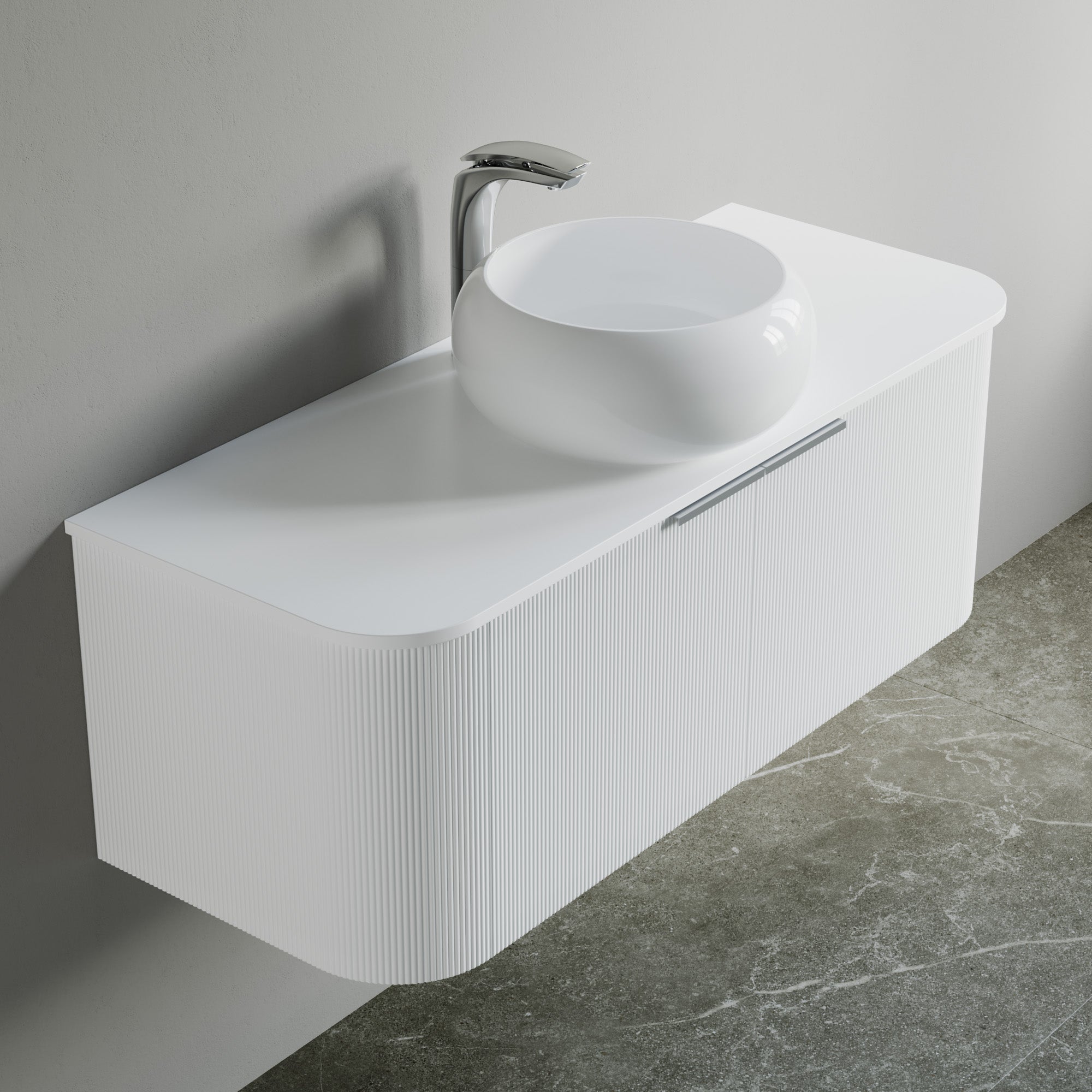 Sintered Stone Rounded Vessel Sink Top-000 4818 01CR