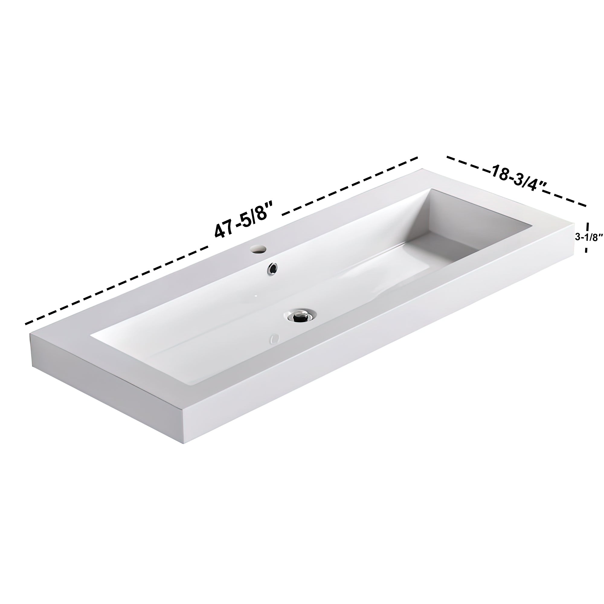 Topmount Bathroom Resin Basin 000 4818BP-RS