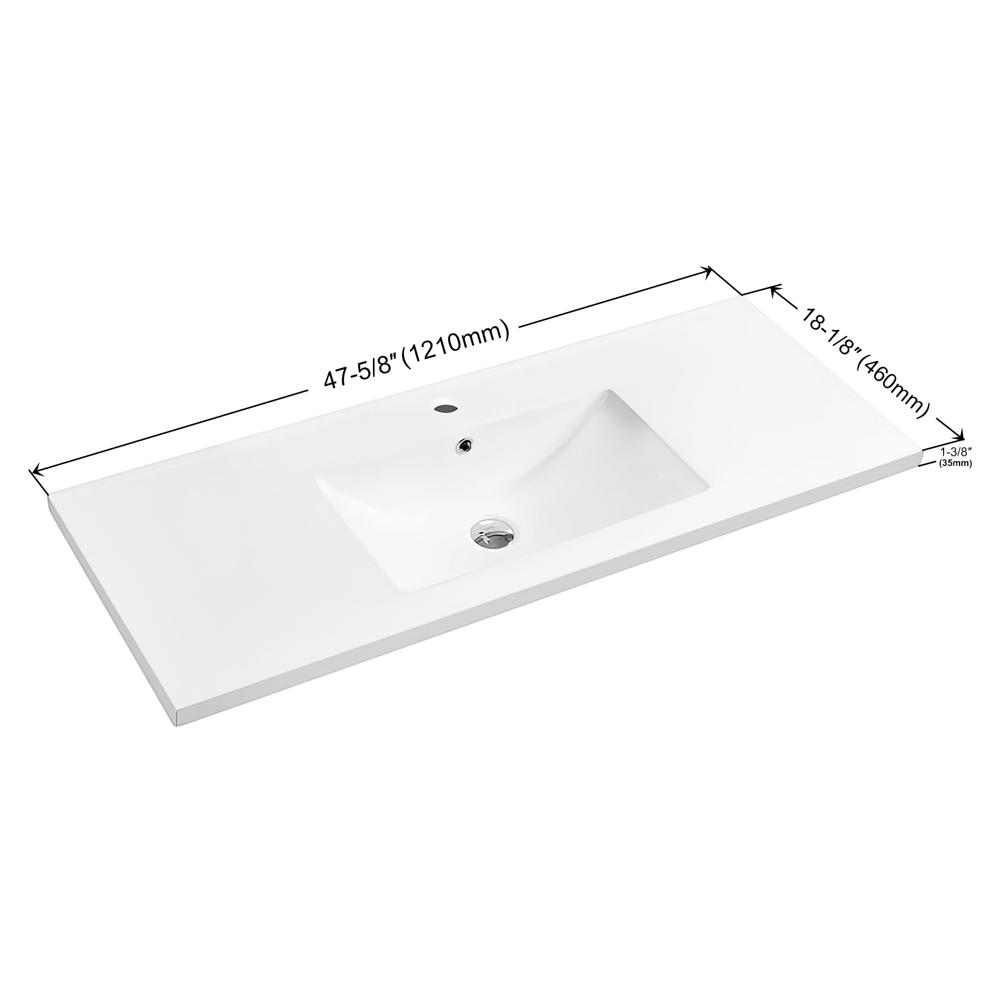 Topmount Bathroom Ceramic Basin 000 4818BT