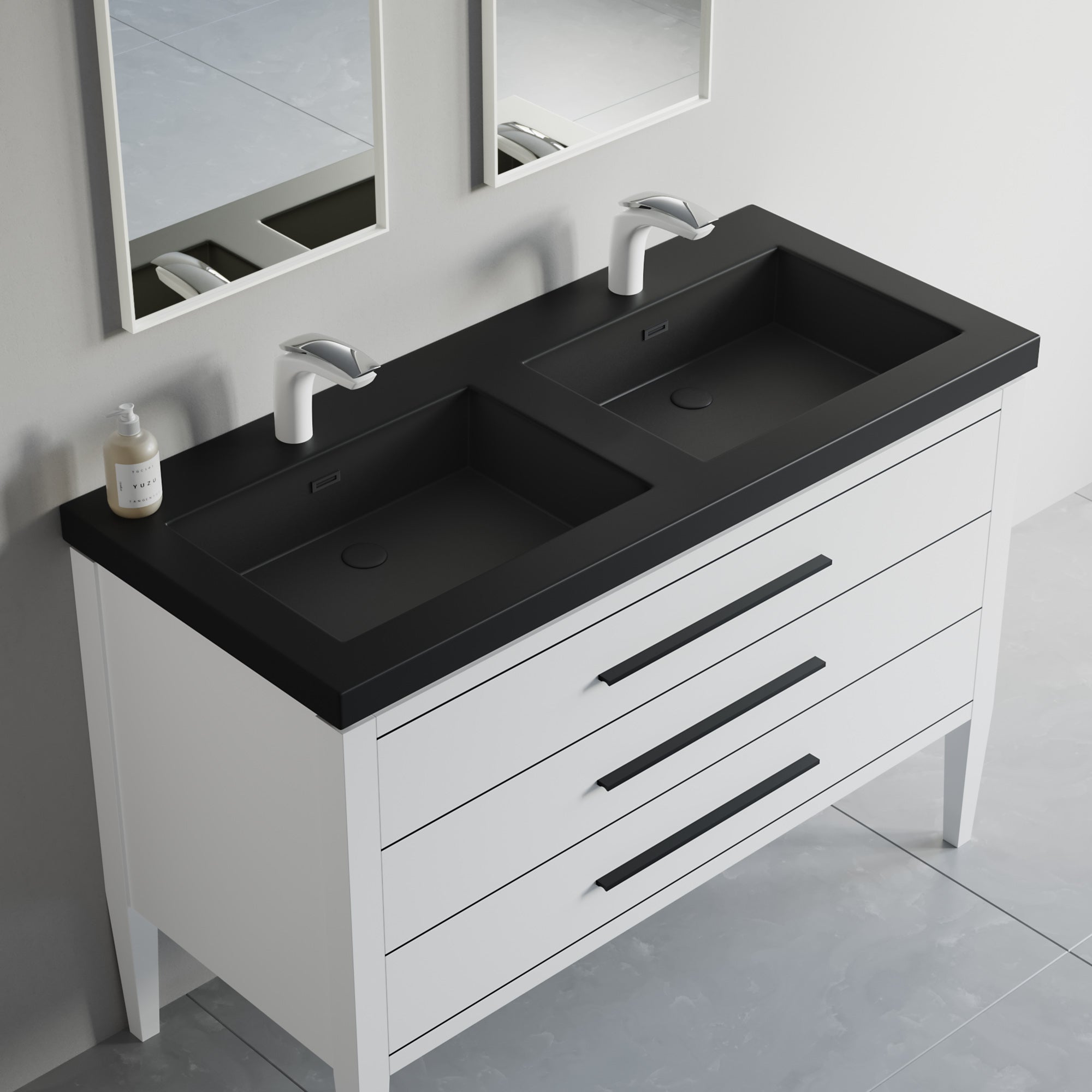 Topmount Bathroom Black Resin Basin 000 4922BP-BL